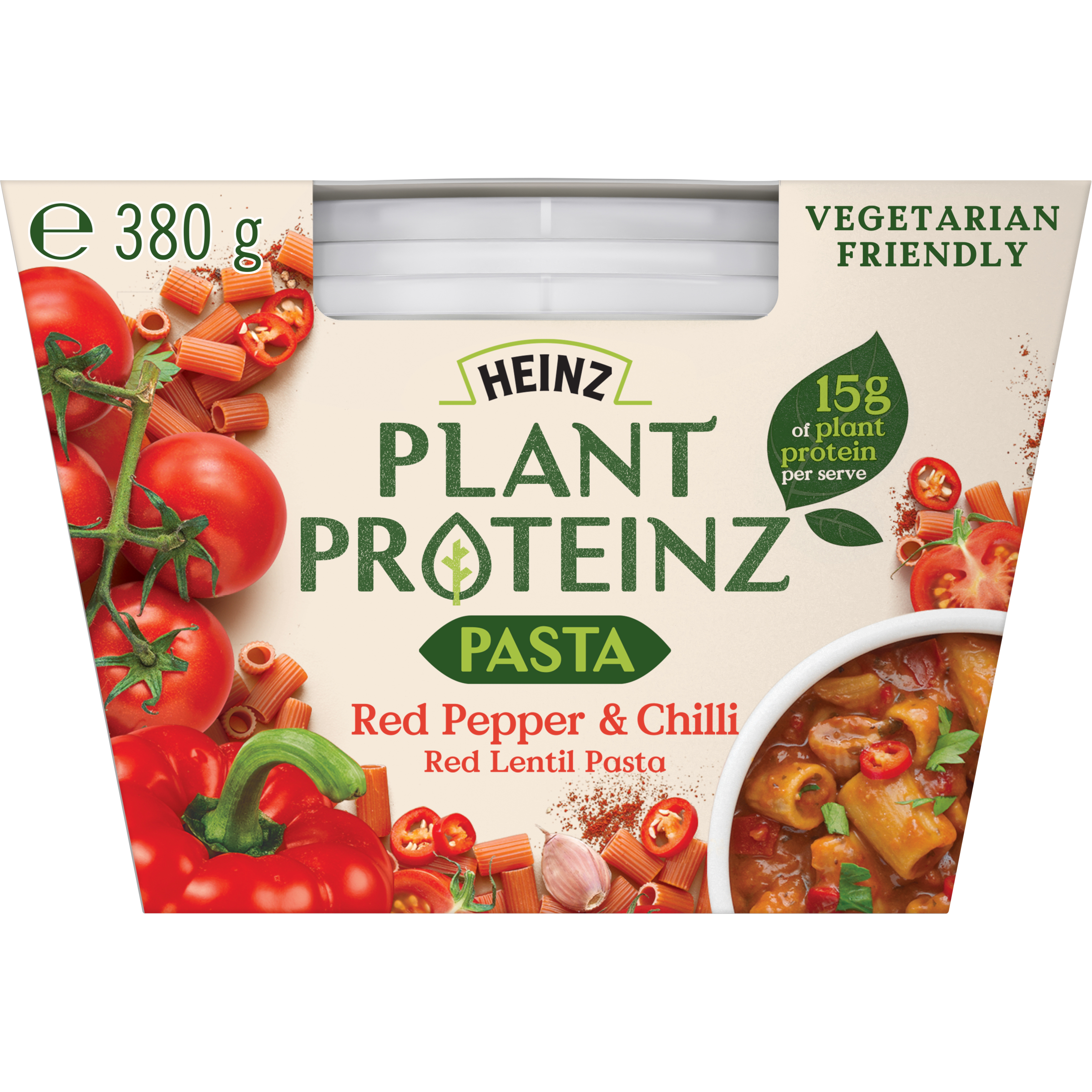 Heinz® Plant Proteinz™ Red Pepper & Chilli Red Lentil Pasta 380g