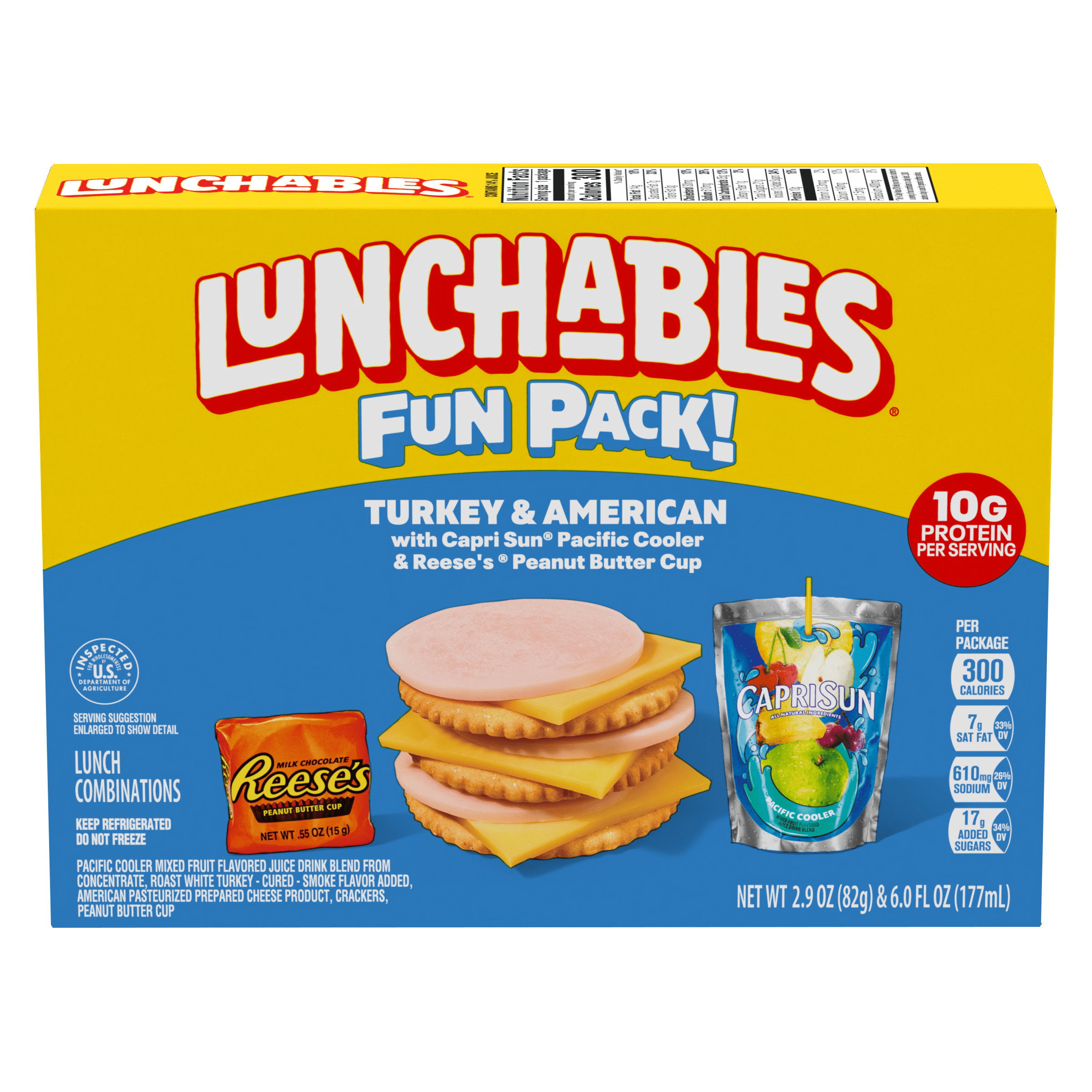 Turkey & American with Capri Sun Pacific Cooler & Reese's Peanut Butter Cup Fun Pack