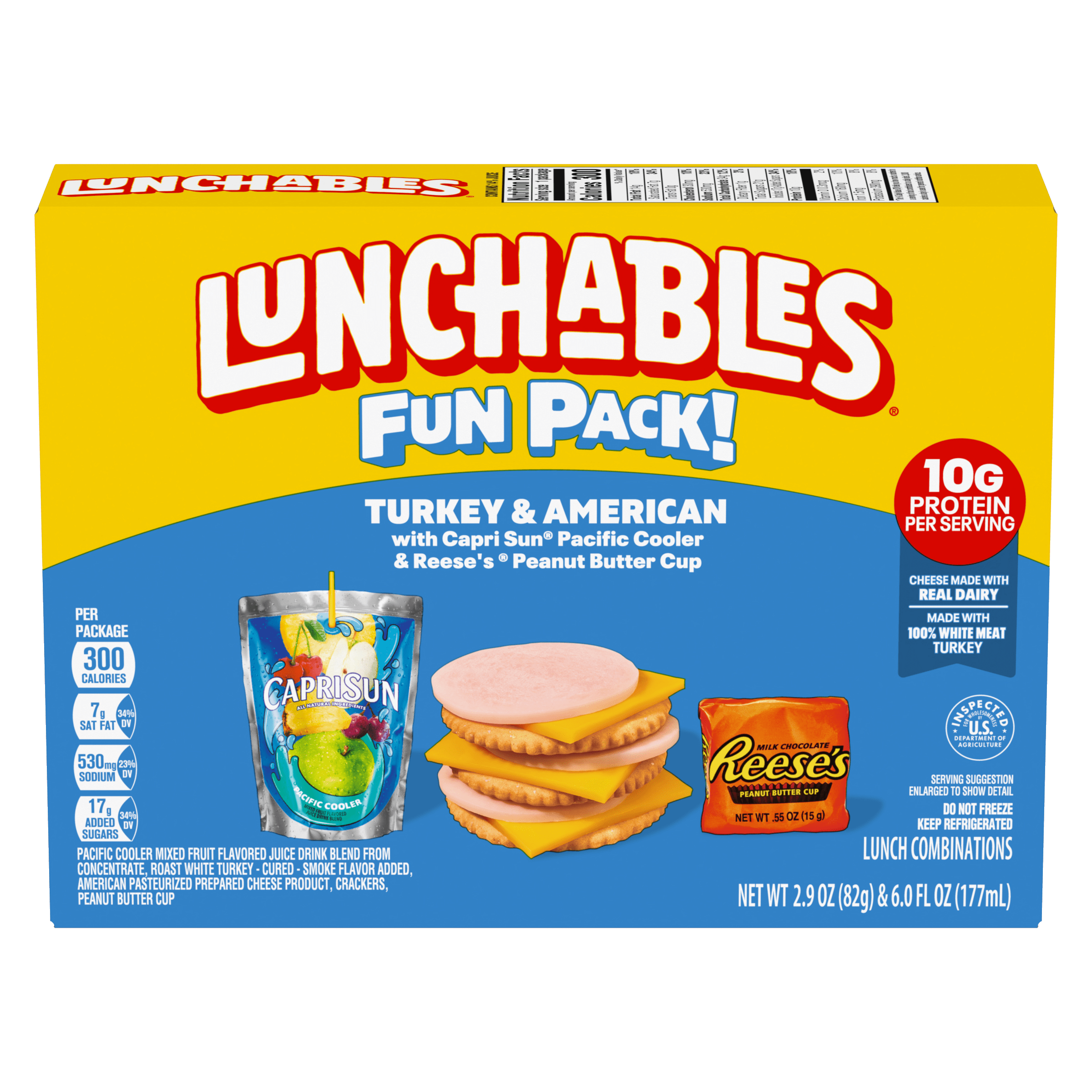 Turkey & American with Capri Sun Pacific Cooler & Reese's Peanut Butter Cup Fun Pack