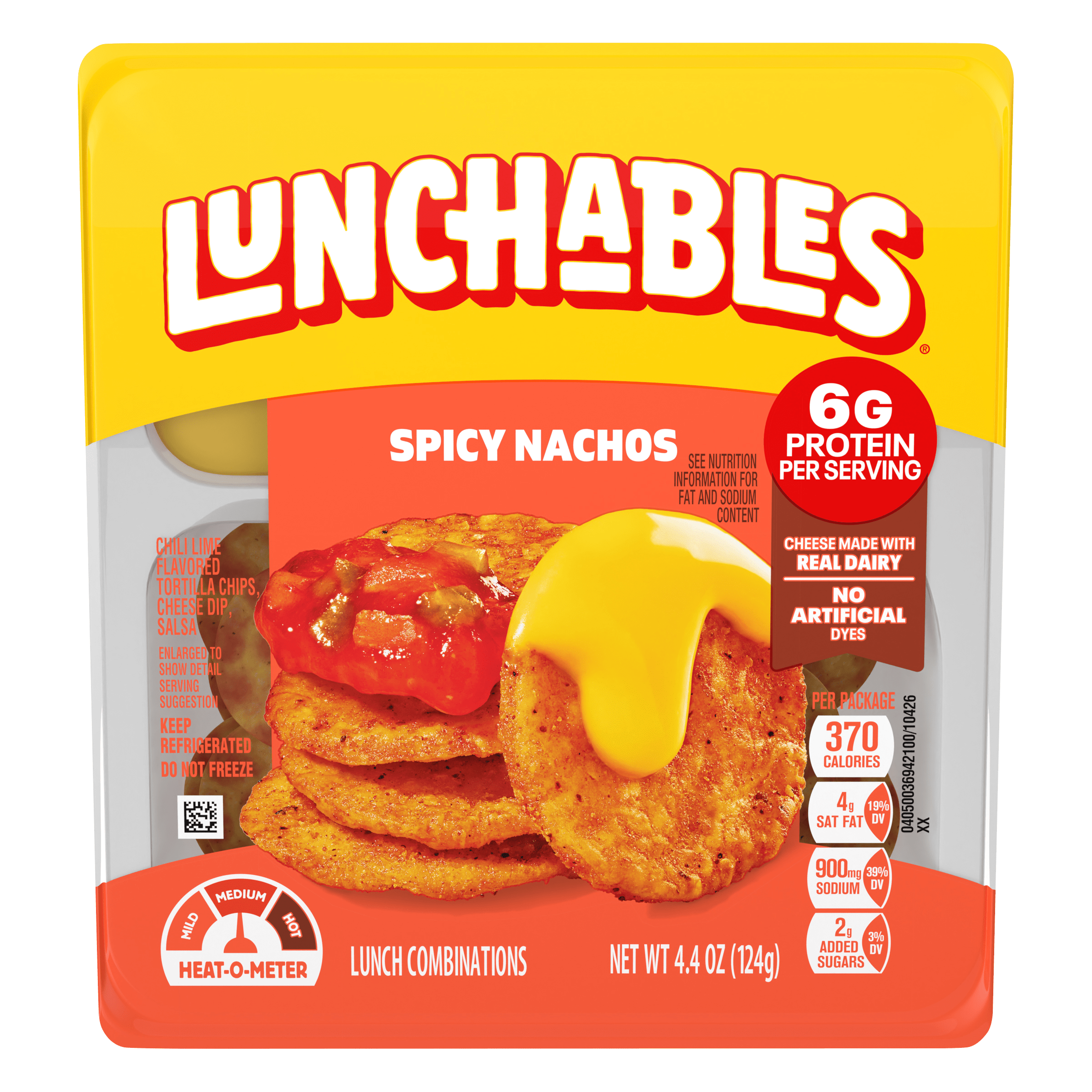 Spicy Nachos with Chili Lime Flavored Tortilla Chips, Cheese Dip & Salsa