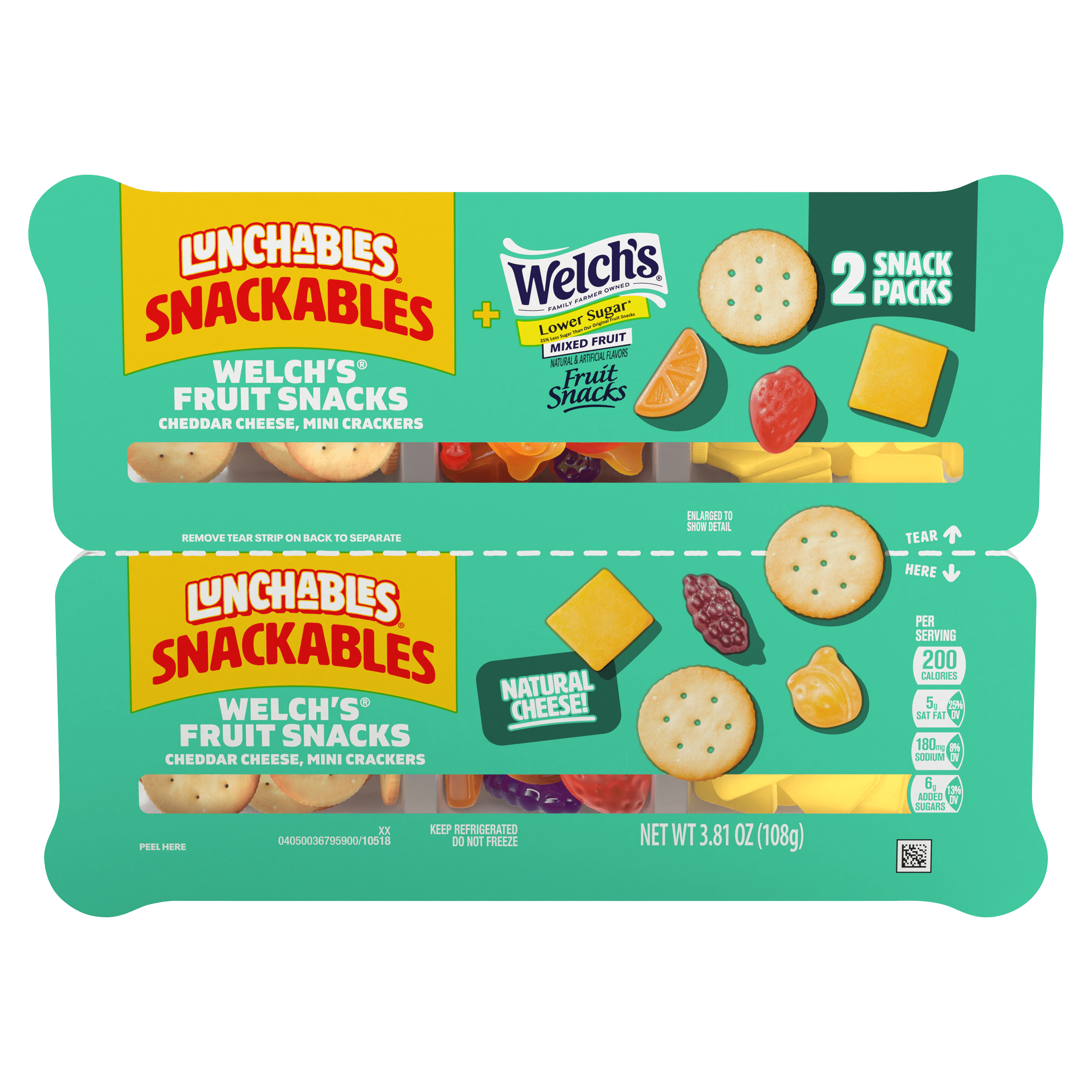 Snackables with Welch's Fruit Snacks, Cheddar Cheese and Mini Crackers