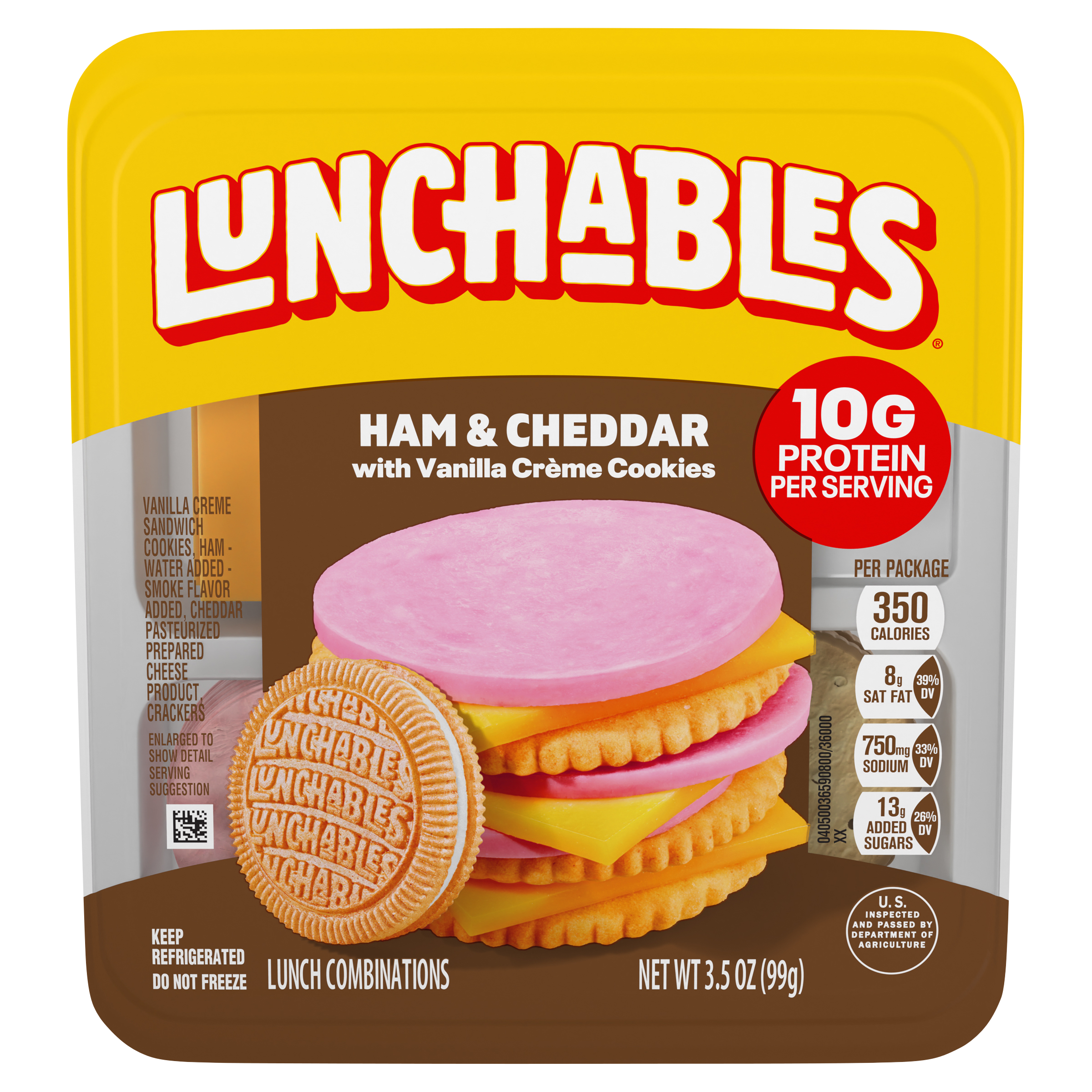 Ham & Cheddar with Vanilla Creme Cookies