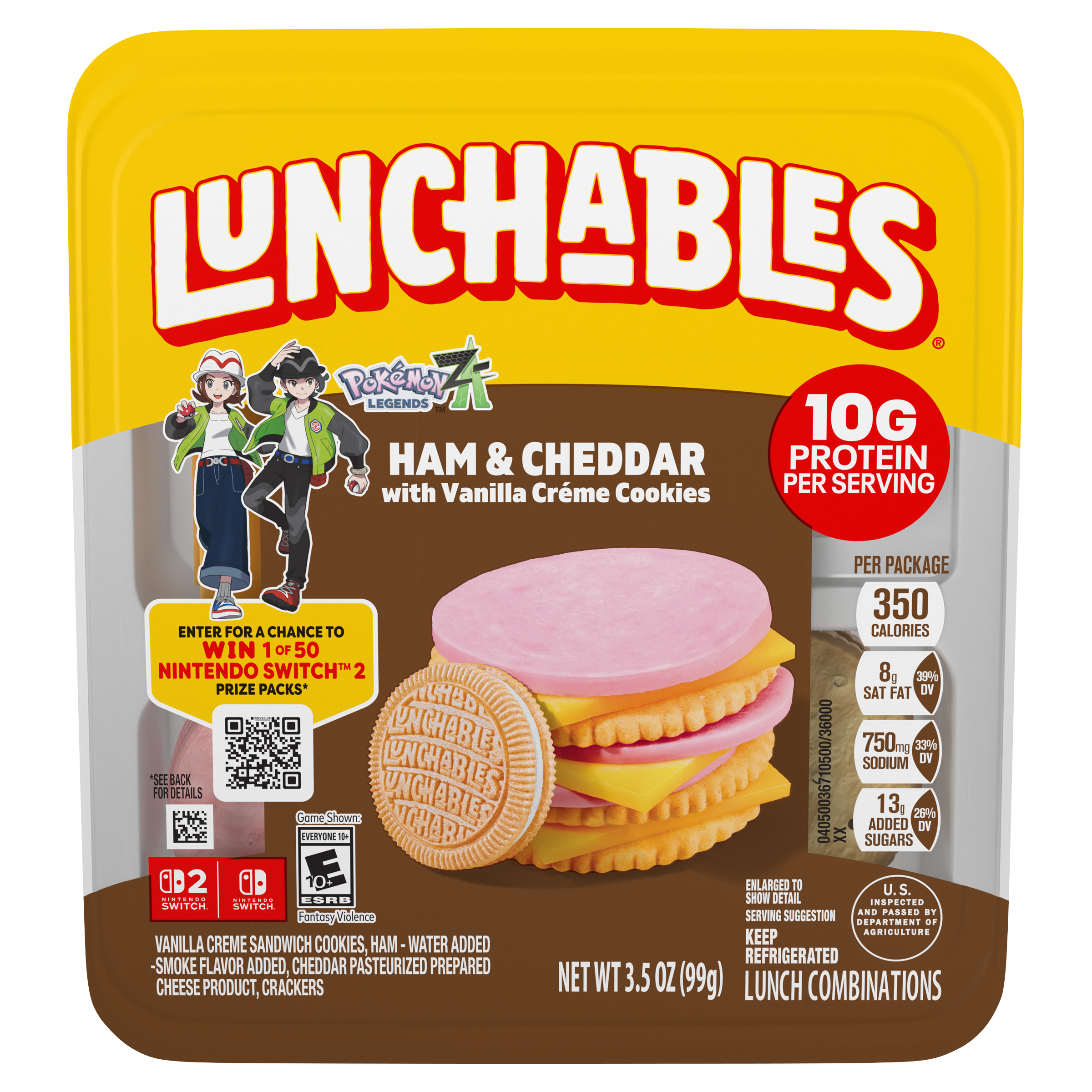 Ham & Cheddar with Vanilla Creme Cookies