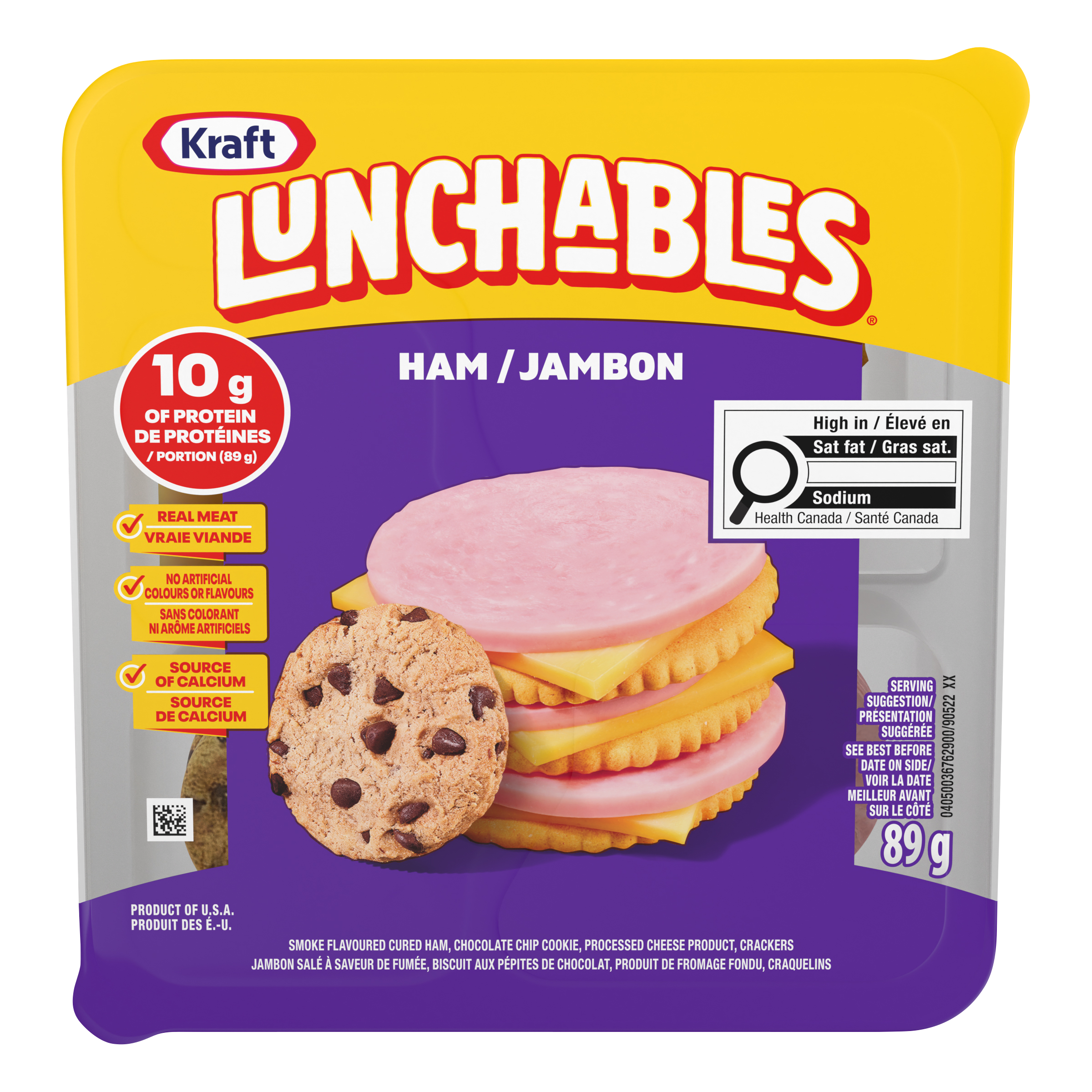 Jambon et fromage, plateau de 89 g
