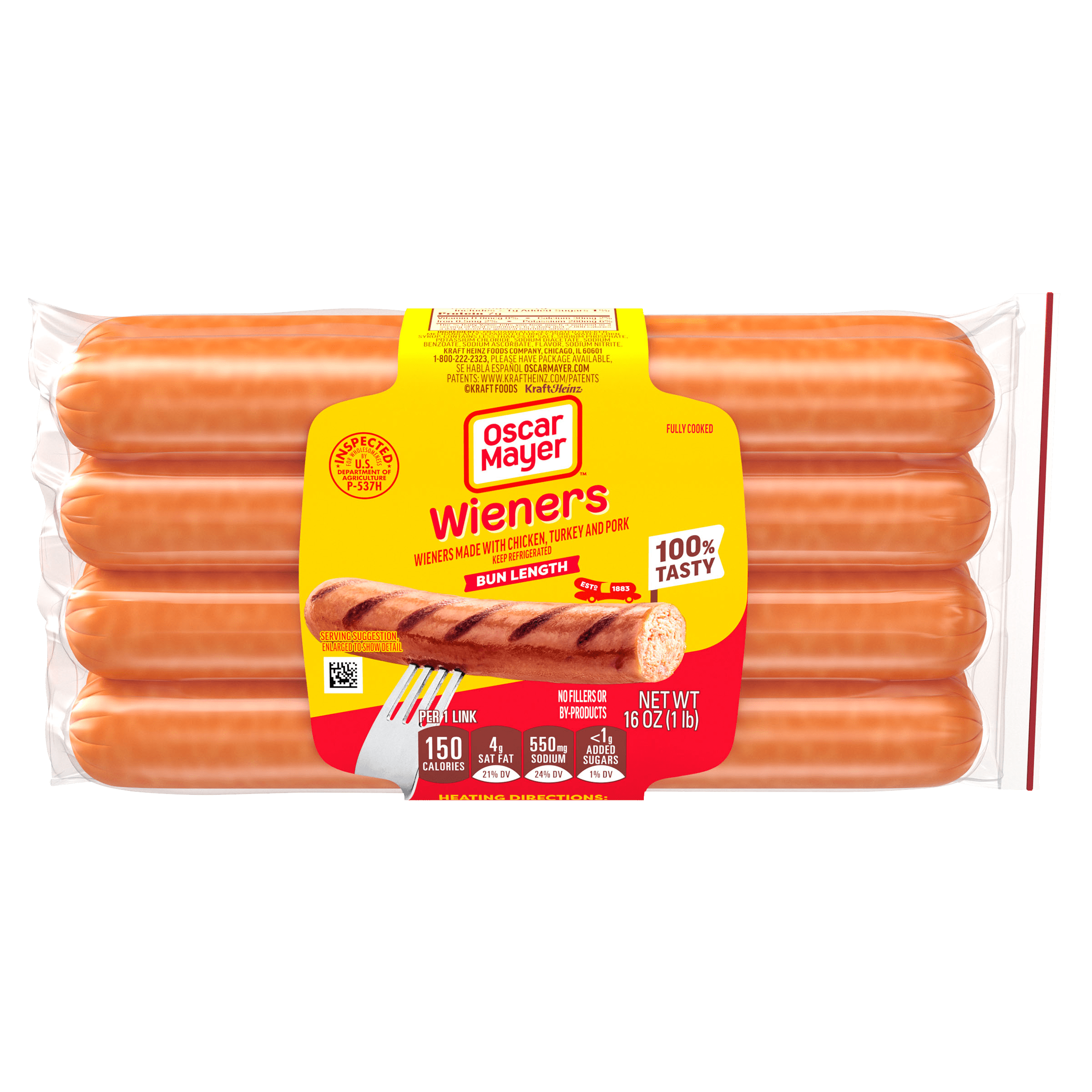 Bun-Length Wieners Hot Dogs