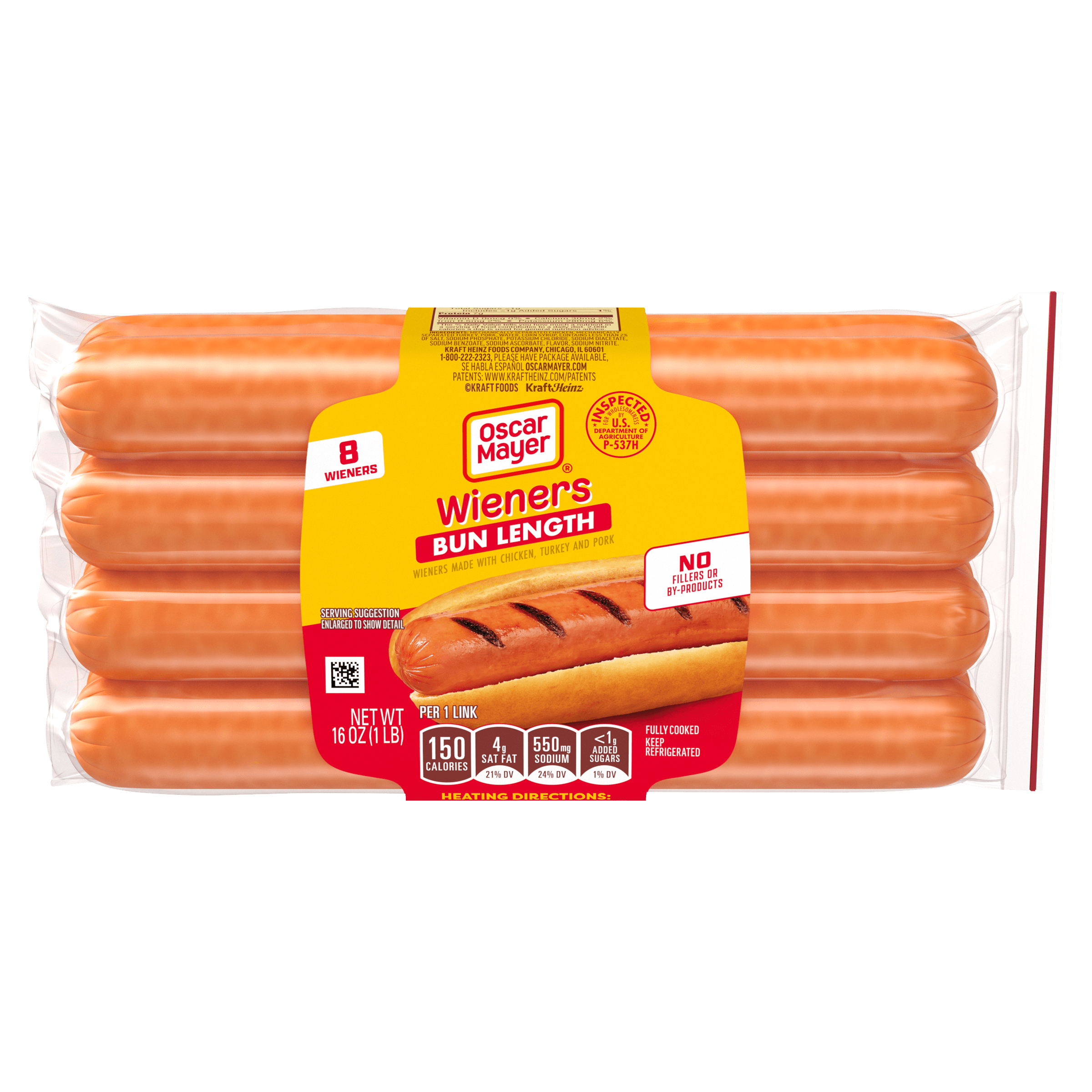 Bun-Length Wieners Hot Dogs
