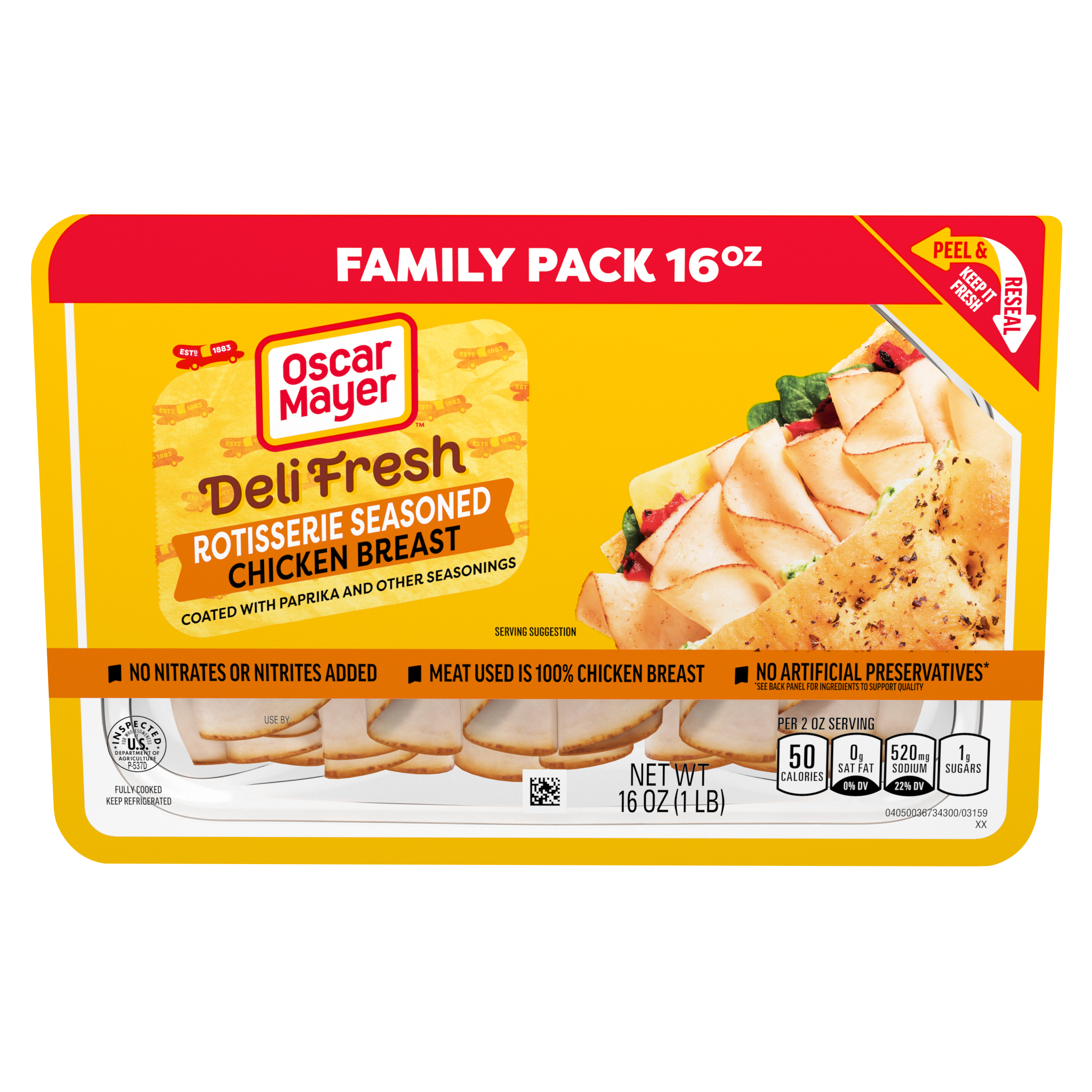 Rotisserie Seasoned Chicken Breast Sliced Lunch Meat, for a Low Carb Lifestyle