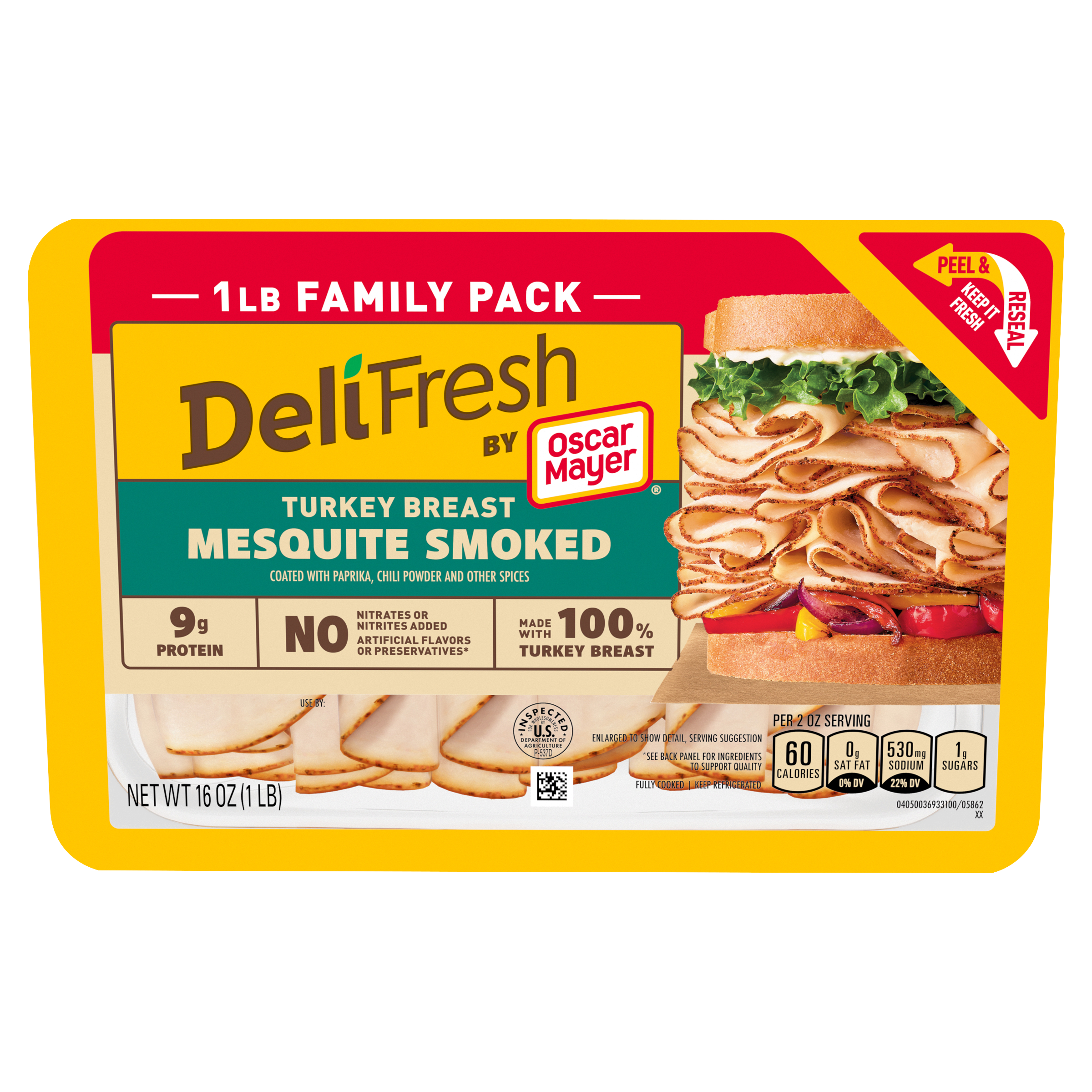 Deli Fresh Mesquite Smoked Turkey Breast Sliced Deli Meat