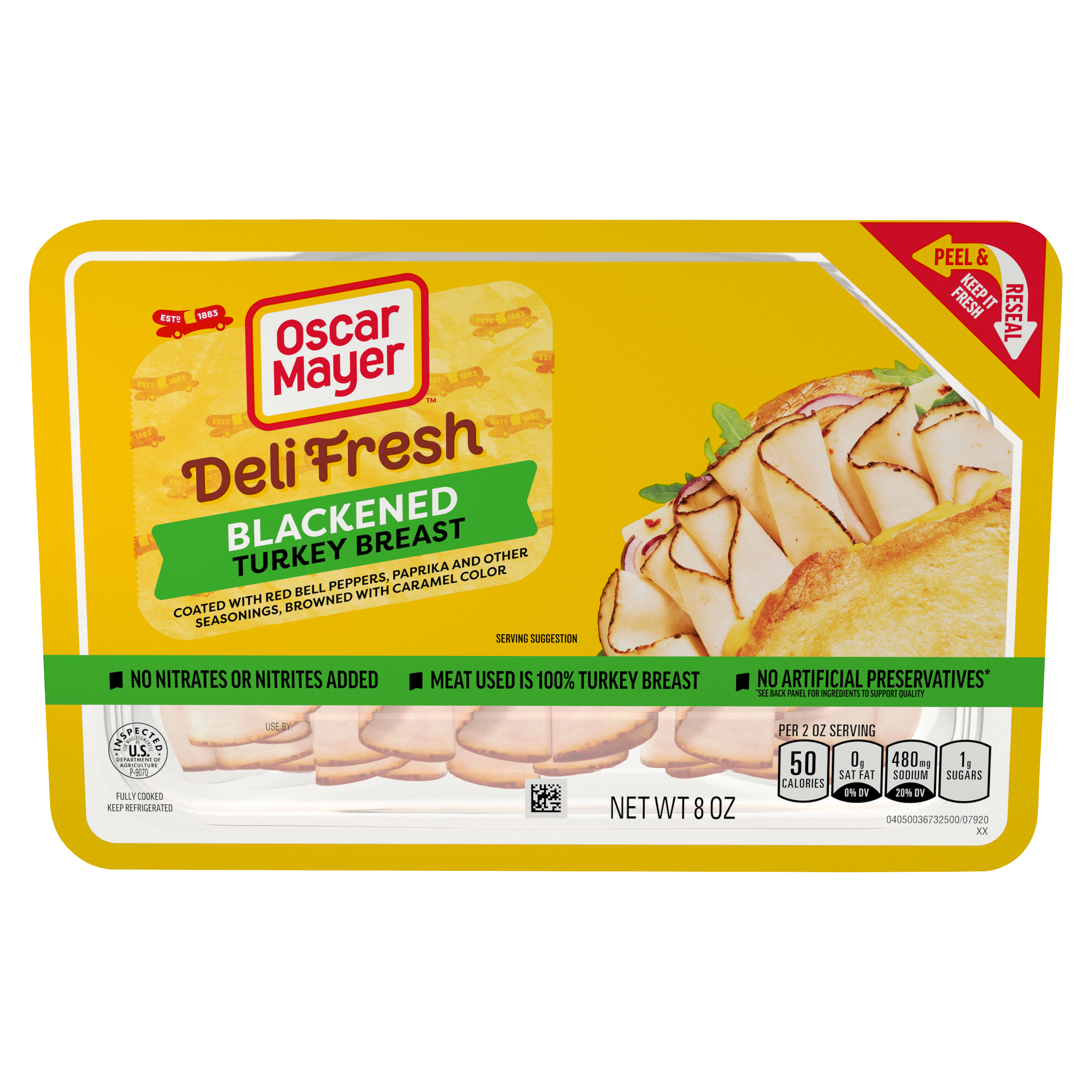 Blackened Turkey Breast Sliced Lunch Meat