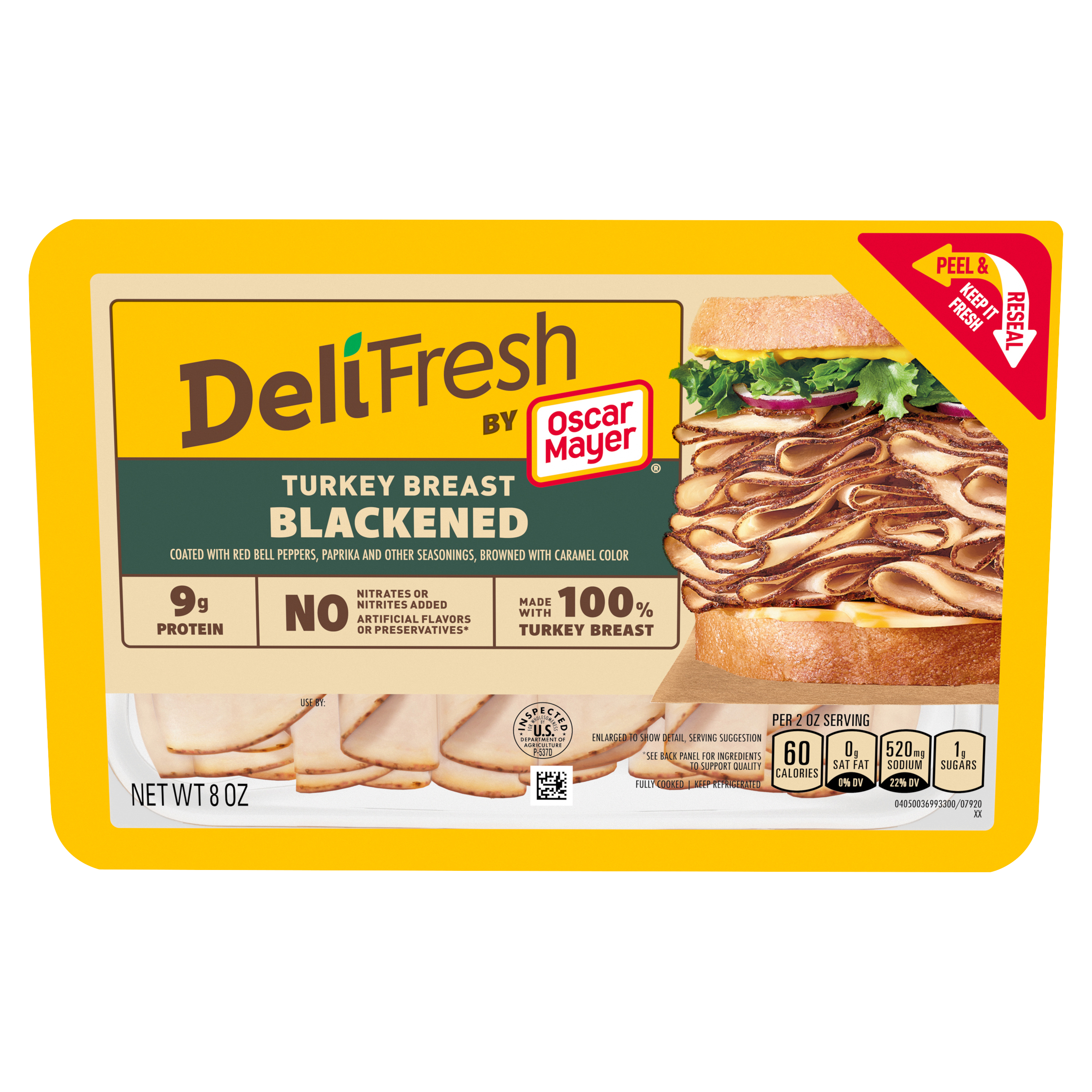 Blackened Turkey Breast Sliced Lunch Meat
