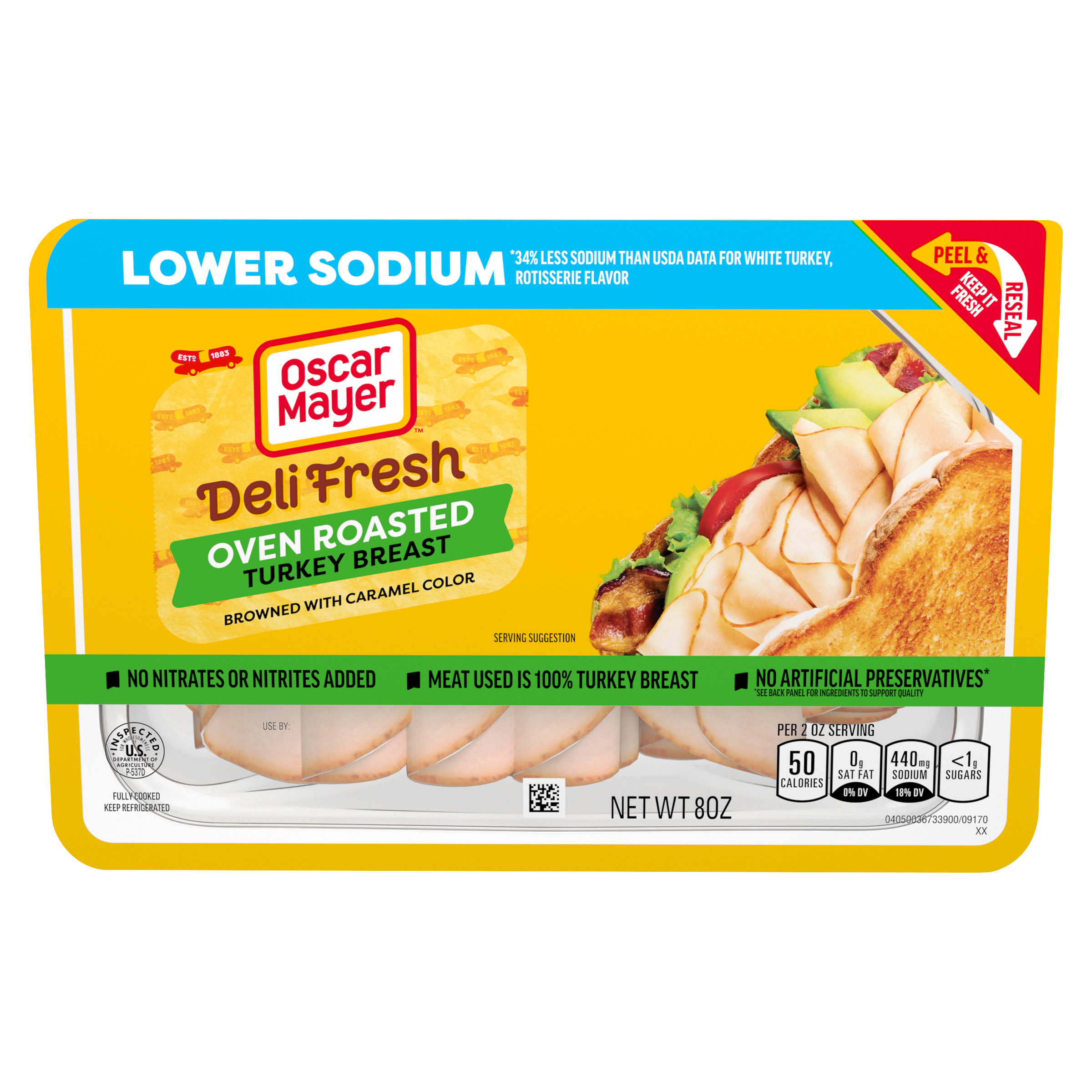 Deli Fresh Oven Roasted Turkey Breast with 34% lower sodium