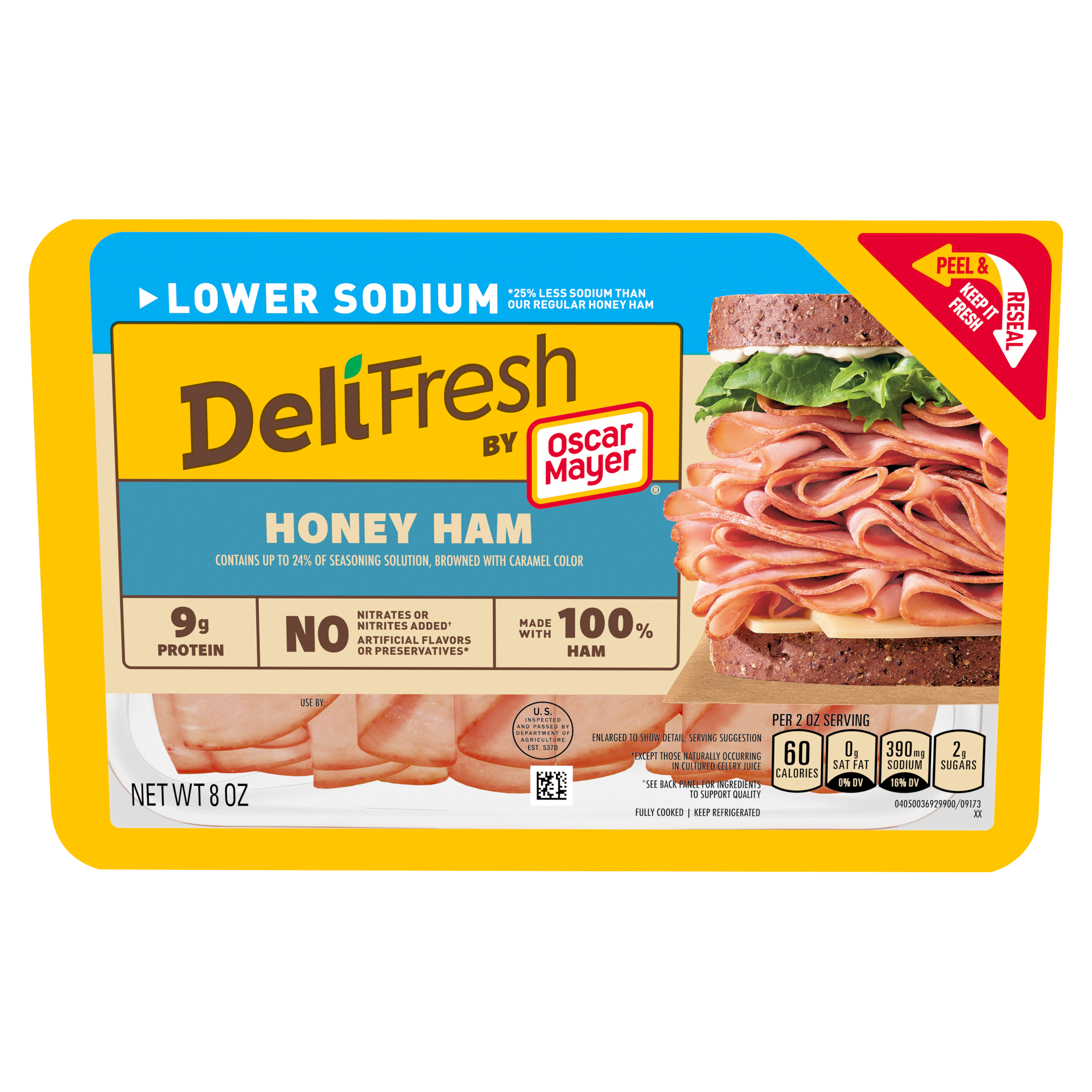 Deli Fresh Honey Ham Sliced Deli Meat with 25% Lower Sodium