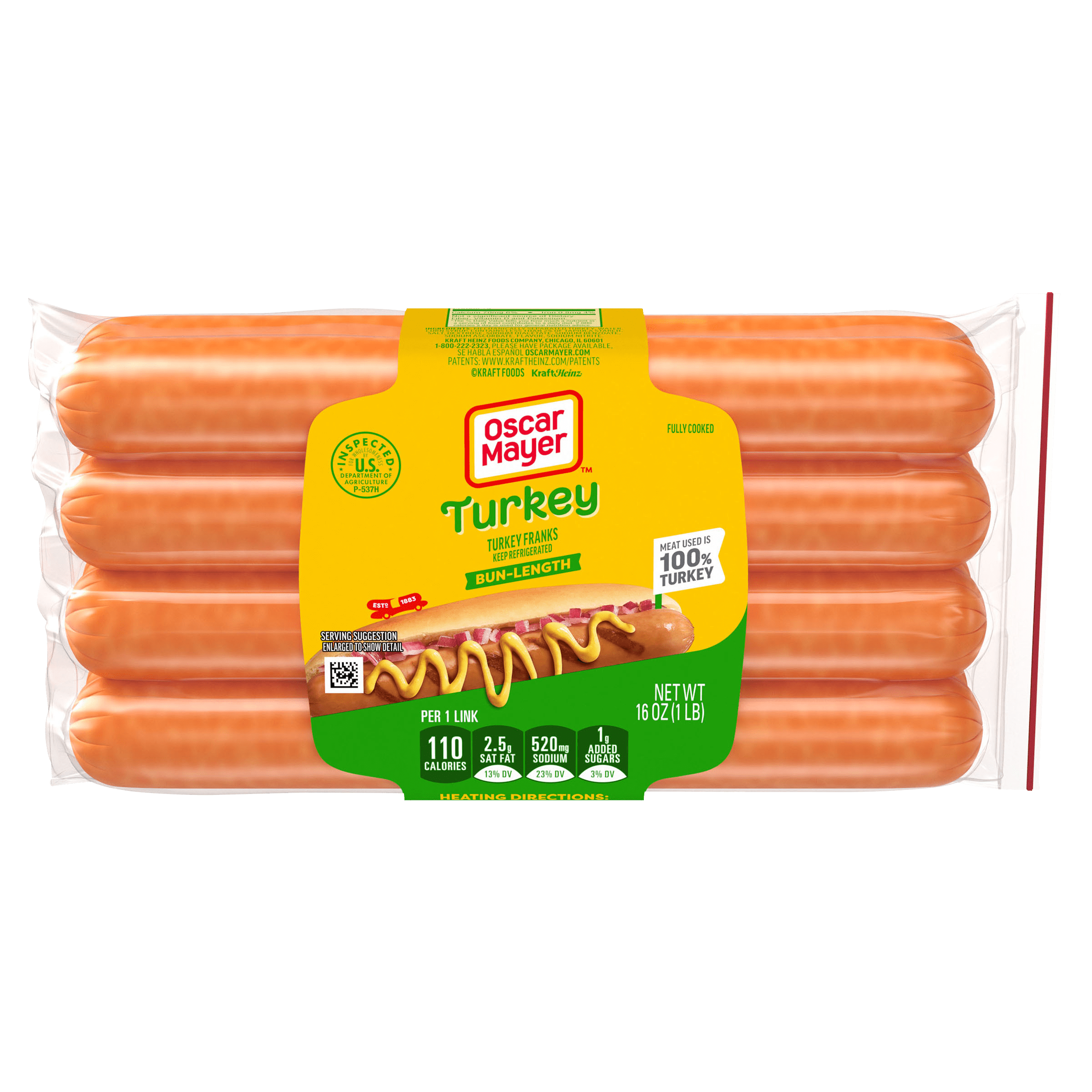 Bun-Length Turkey Franks Hot Dogs