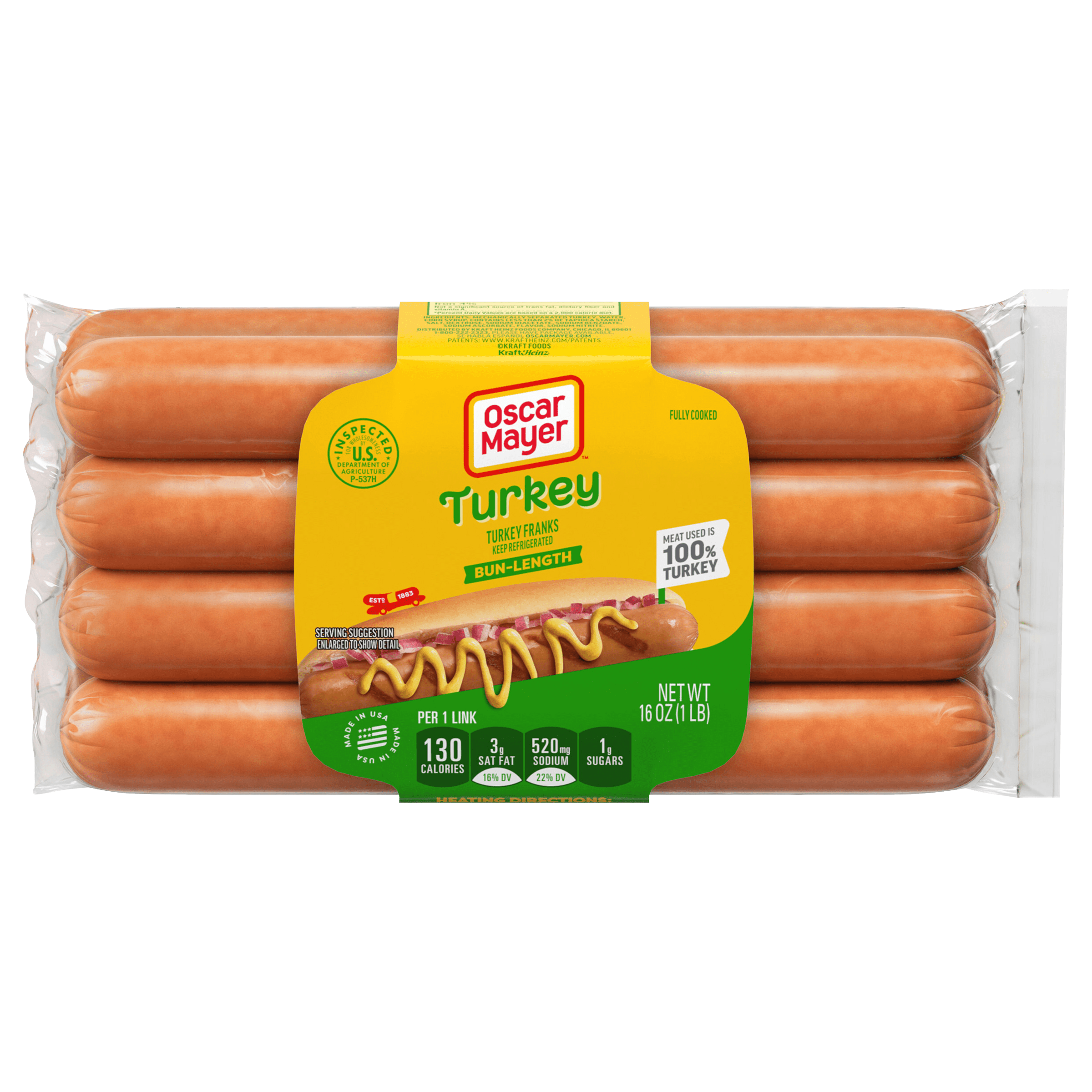 Bun-Length Turkey Franks Hot Dogs