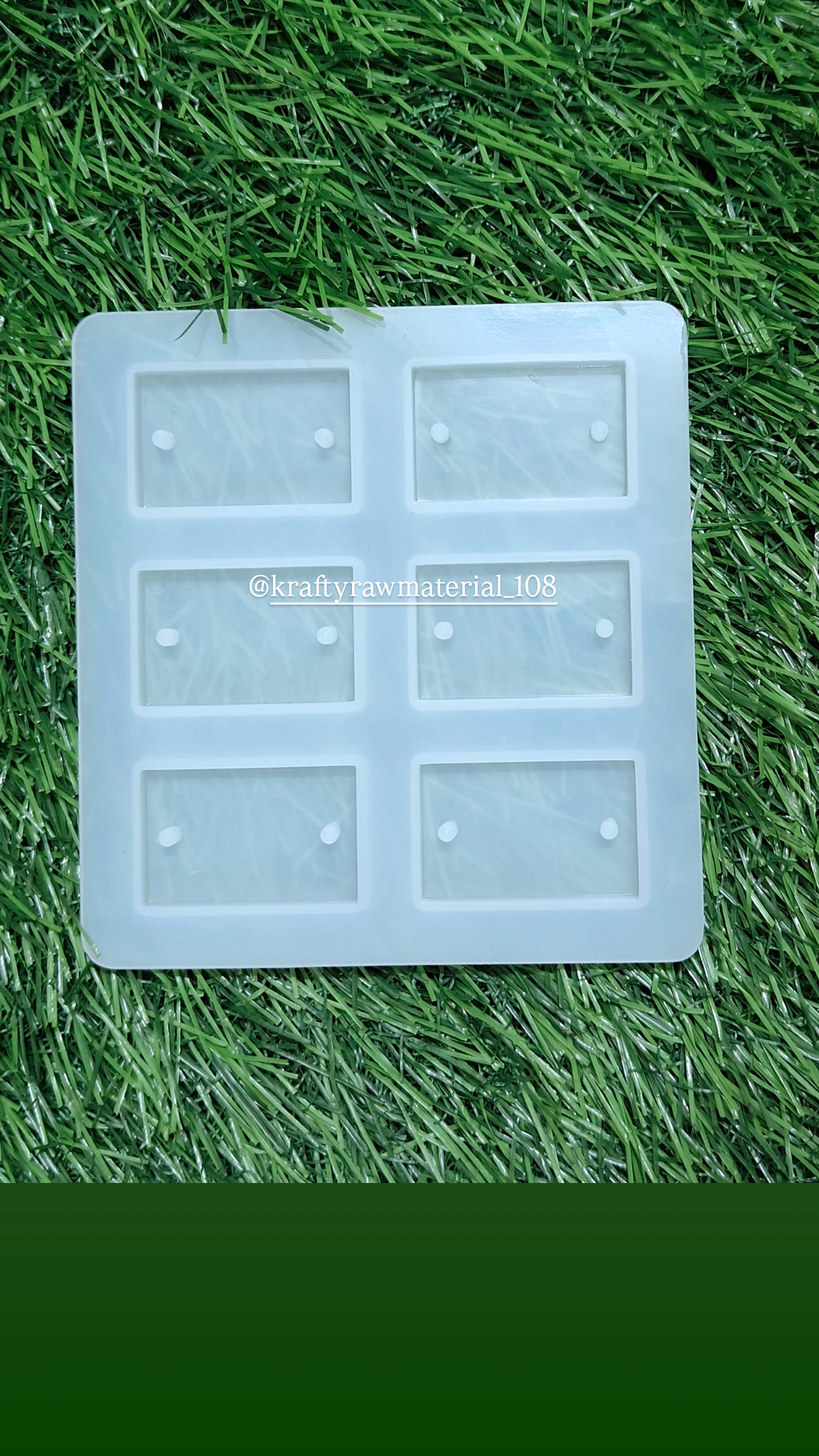 6 cavity Rectangle Rakhi Mould 