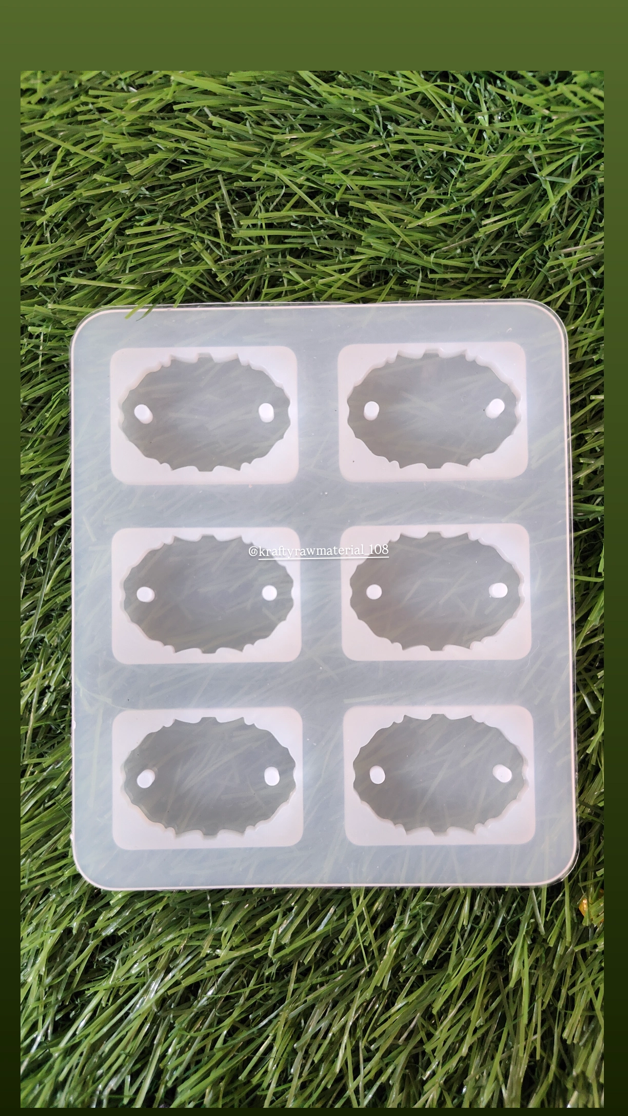 6 cavity Agate oval Rakhi mould