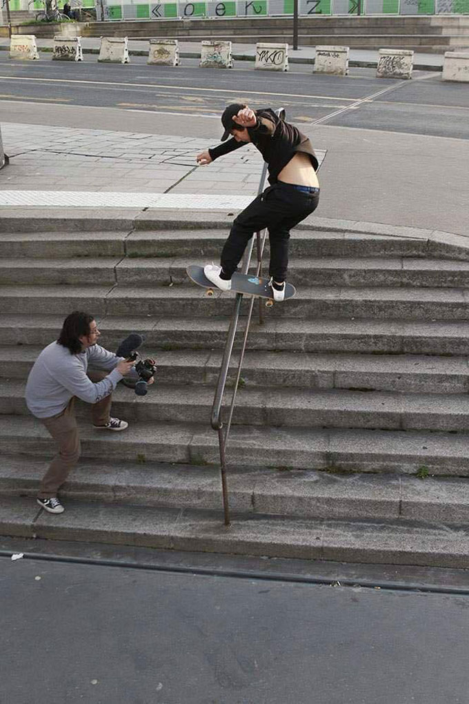 Amiel Kornicki, f/s boardslide. Photo: Eric Aussman