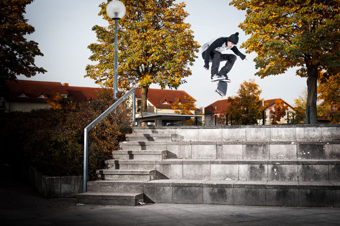 Matze Wieschermann, kickflip. Photo: Faby Reichenbach