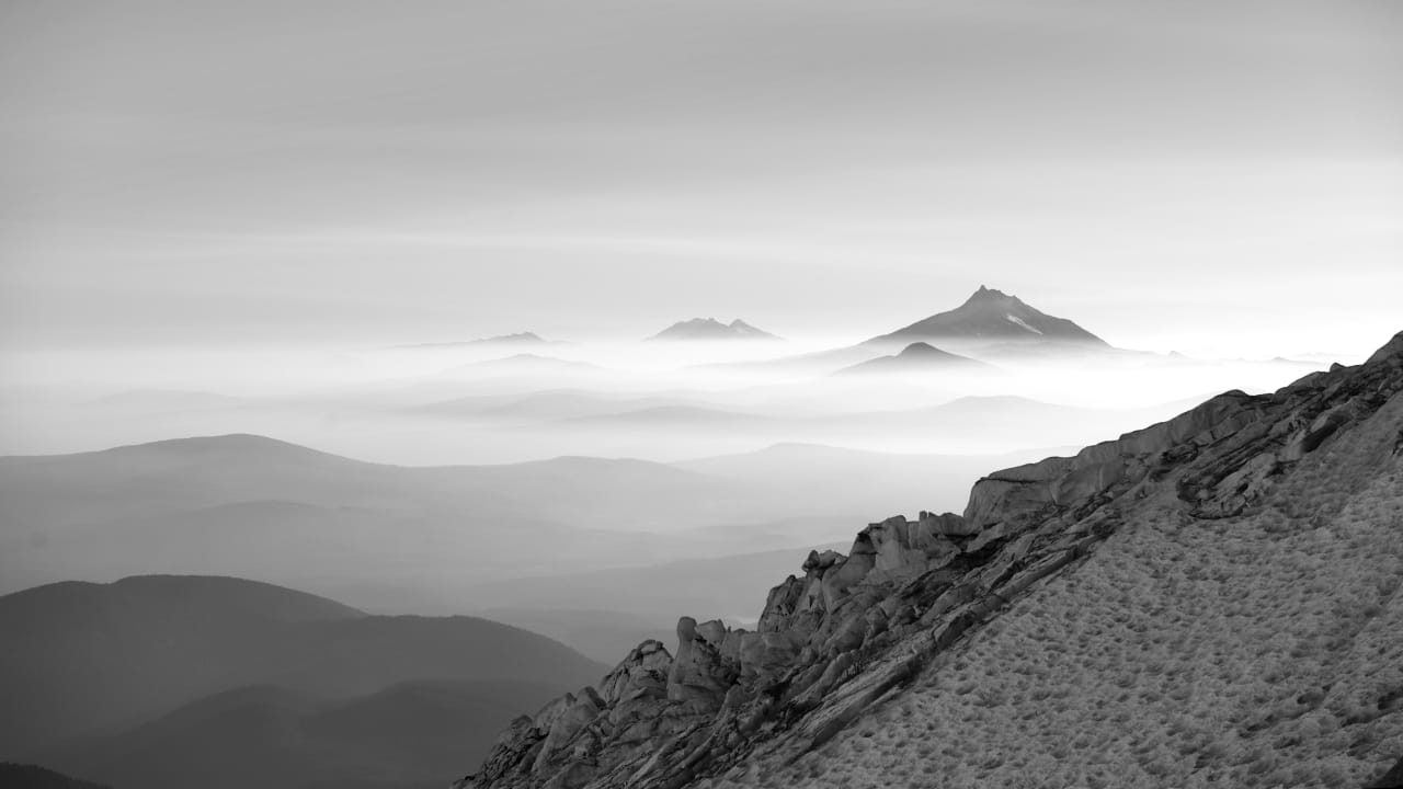 Mount Jefferson from Mount Hood, Oregon