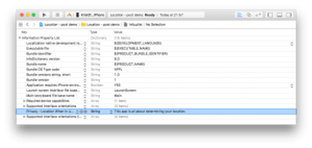 info plist file