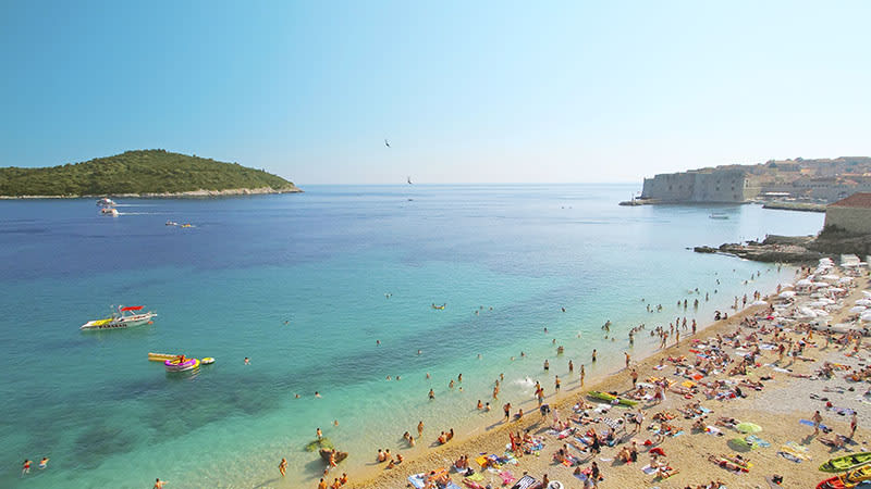 Strand i Dubrovnik, Kroatien