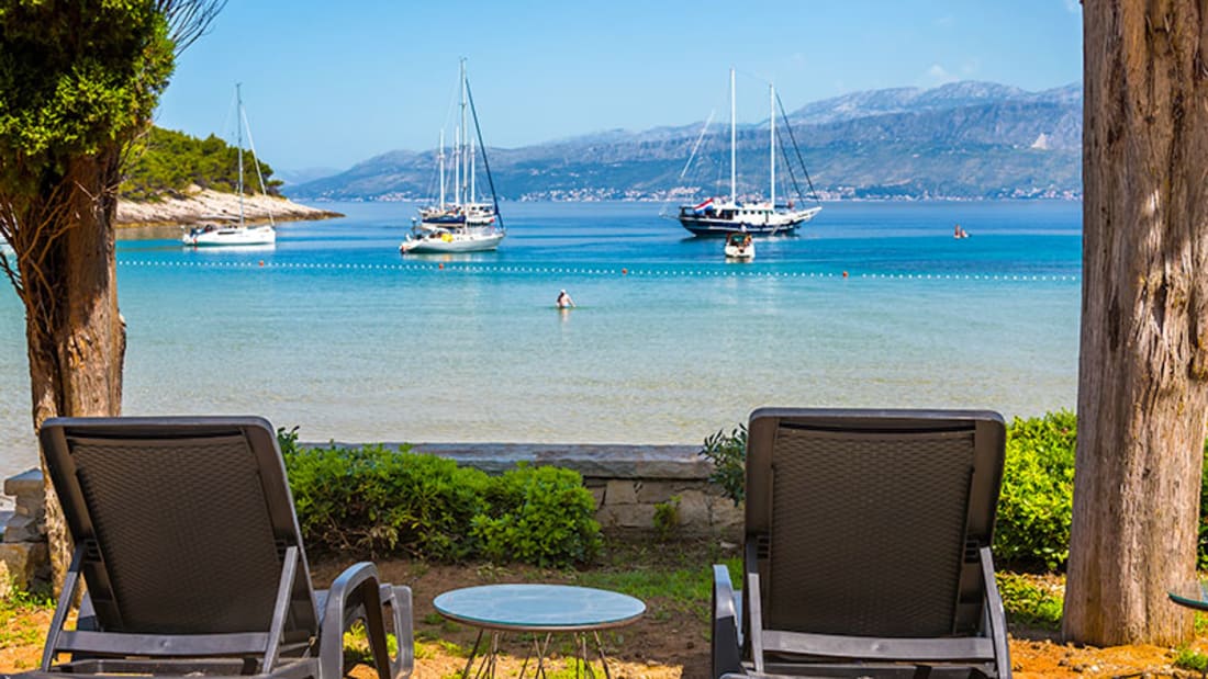 Sandstranden Lovrecina i Postira, Kroatien
