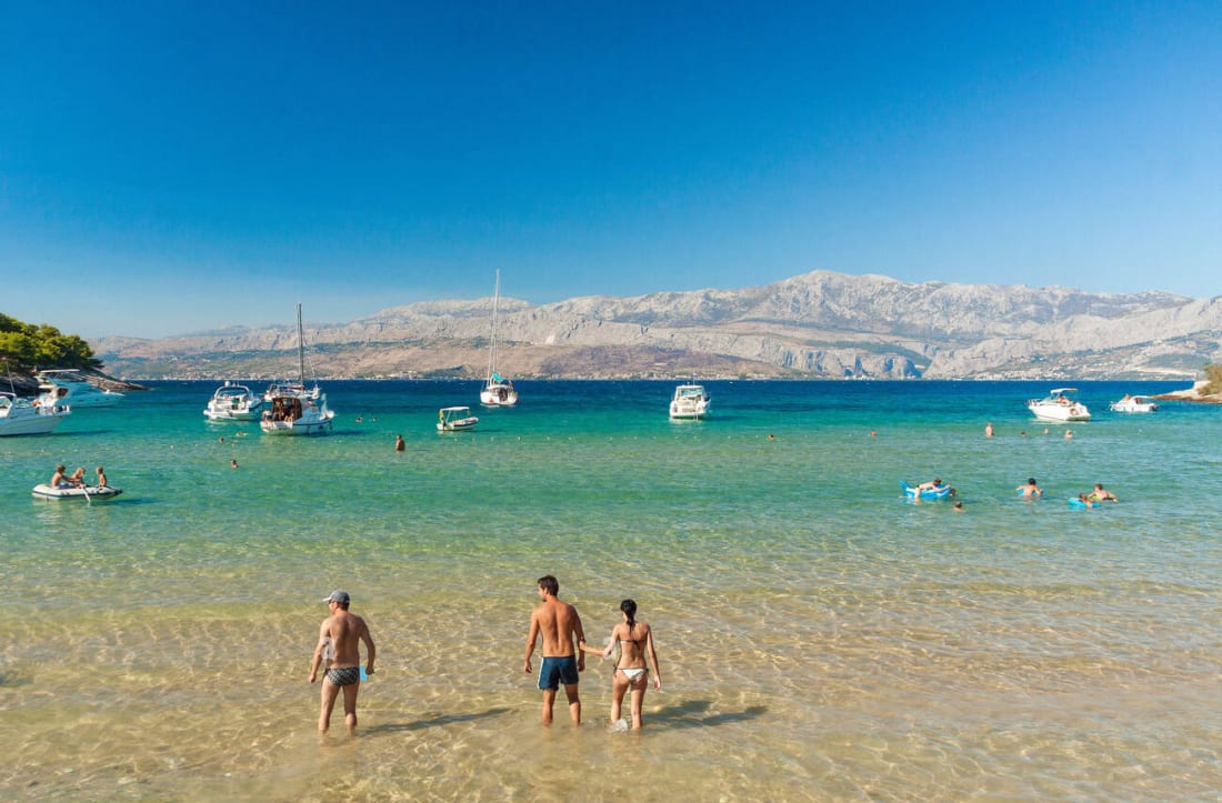 Sandstranden Lovrecina i Postira, Kroatien
