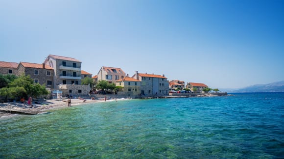 Strand i Postira p� �n Brac