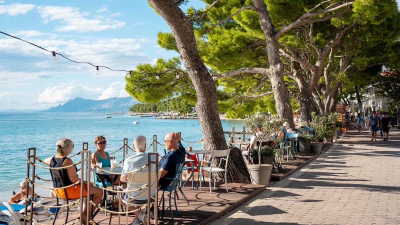 Strandpromenad i Kroatien