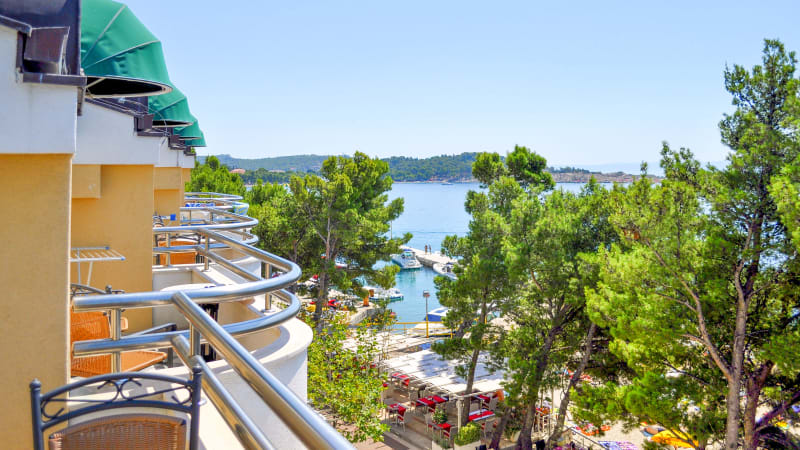 Vy frn balkong p hotell Milenij