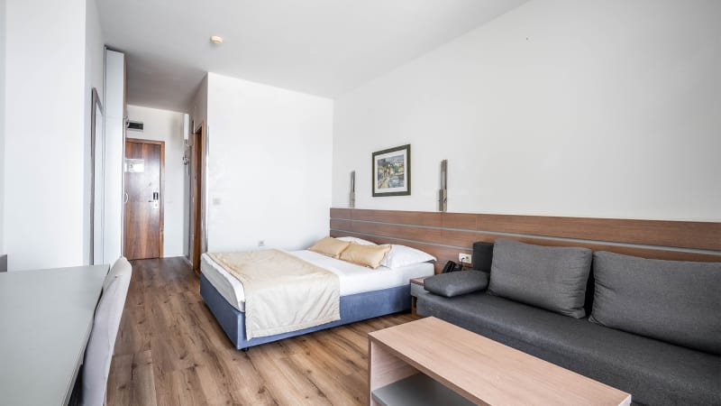 Dubbelrum med havsutsikt p hotell Pastura