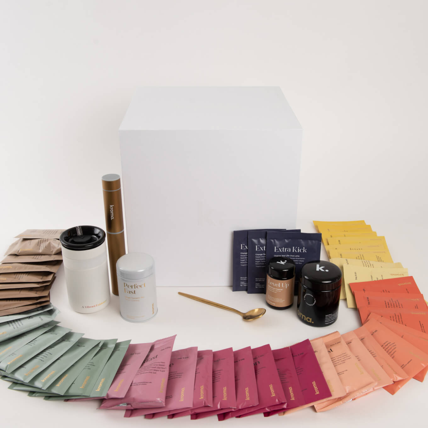 A display of the items in the Kroma Limited Edition 5-Day Reset.