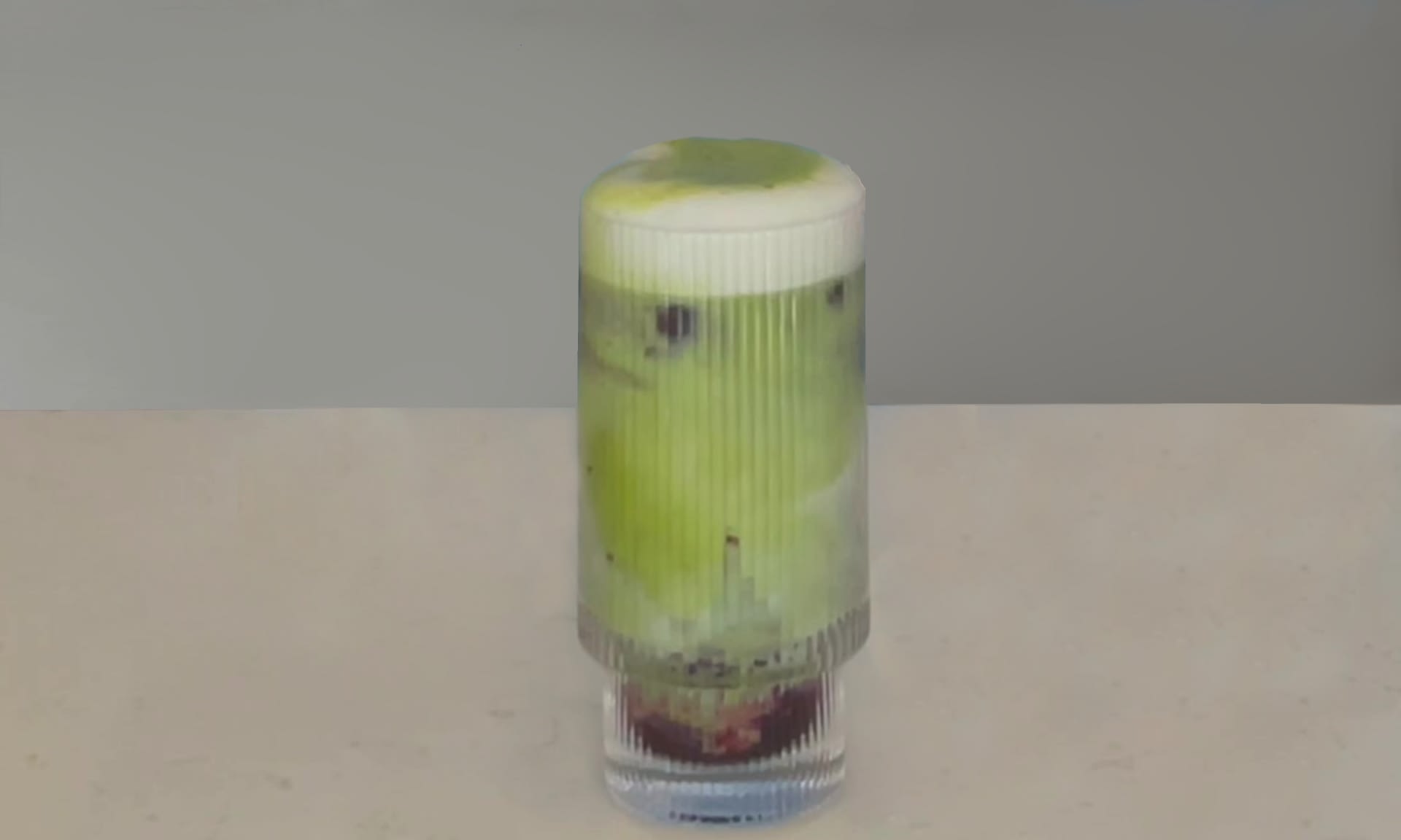 A glass of healthy matcha drinks.