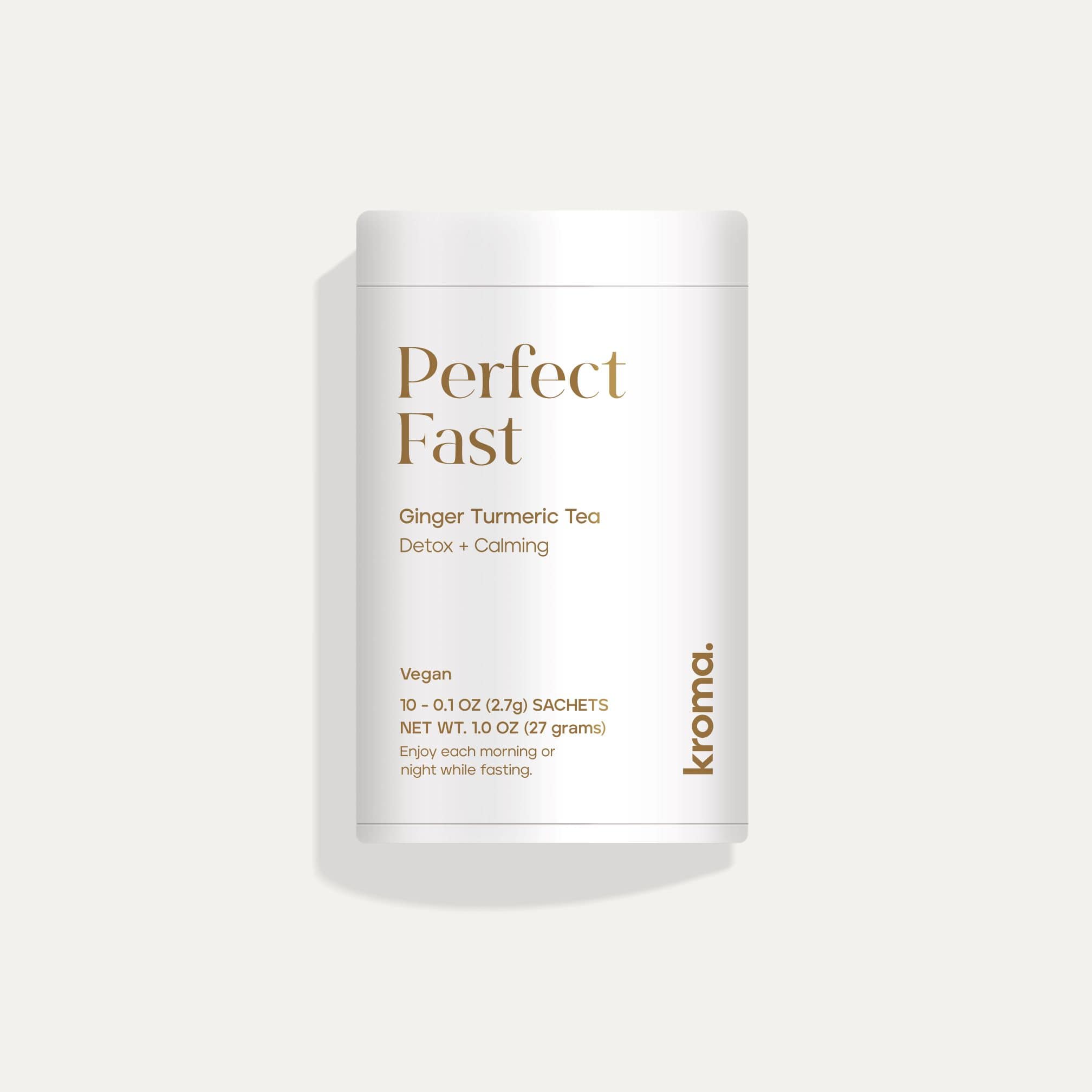 A jar of Kroma Perfect Fast Tea.
