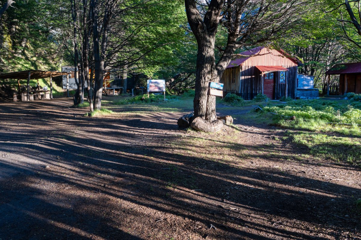Cooking area, dormitory and toilet block
