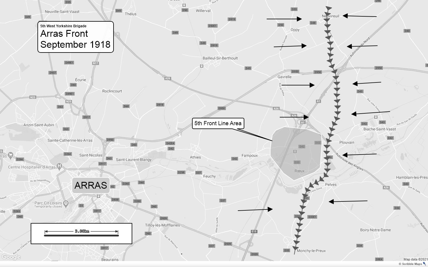 Arras front September 1918