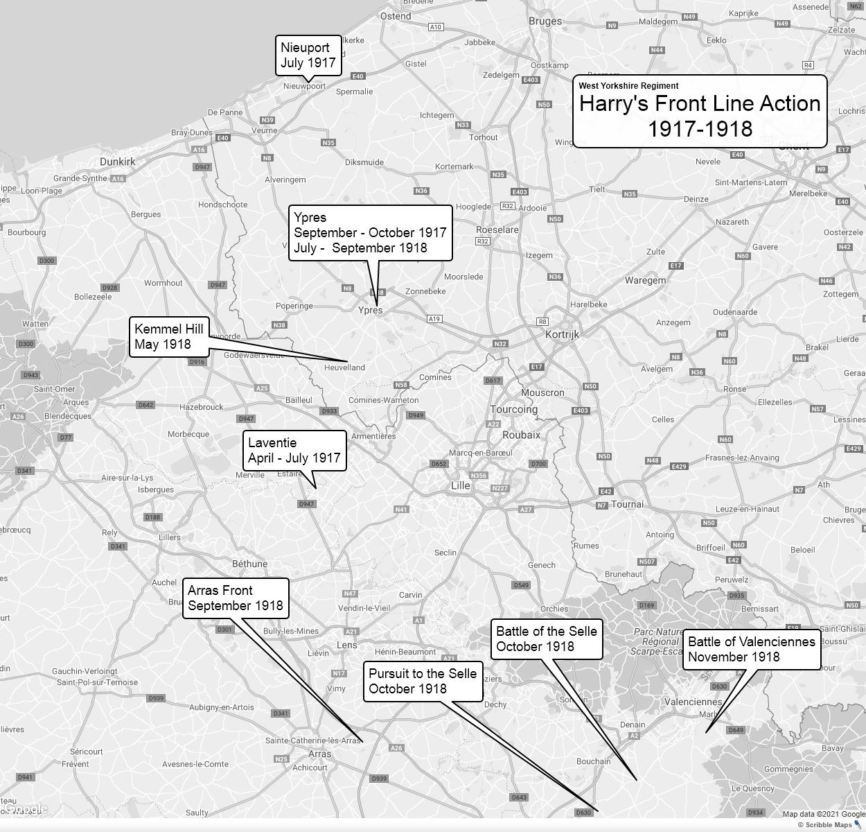 Harrys Frontline Action 1917-18