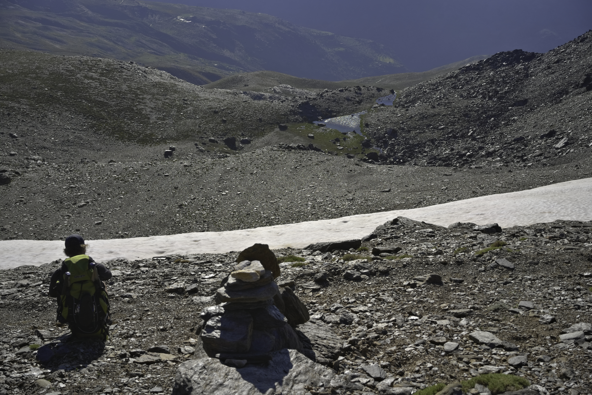 Looking down on Laguna de los Dos Dickys