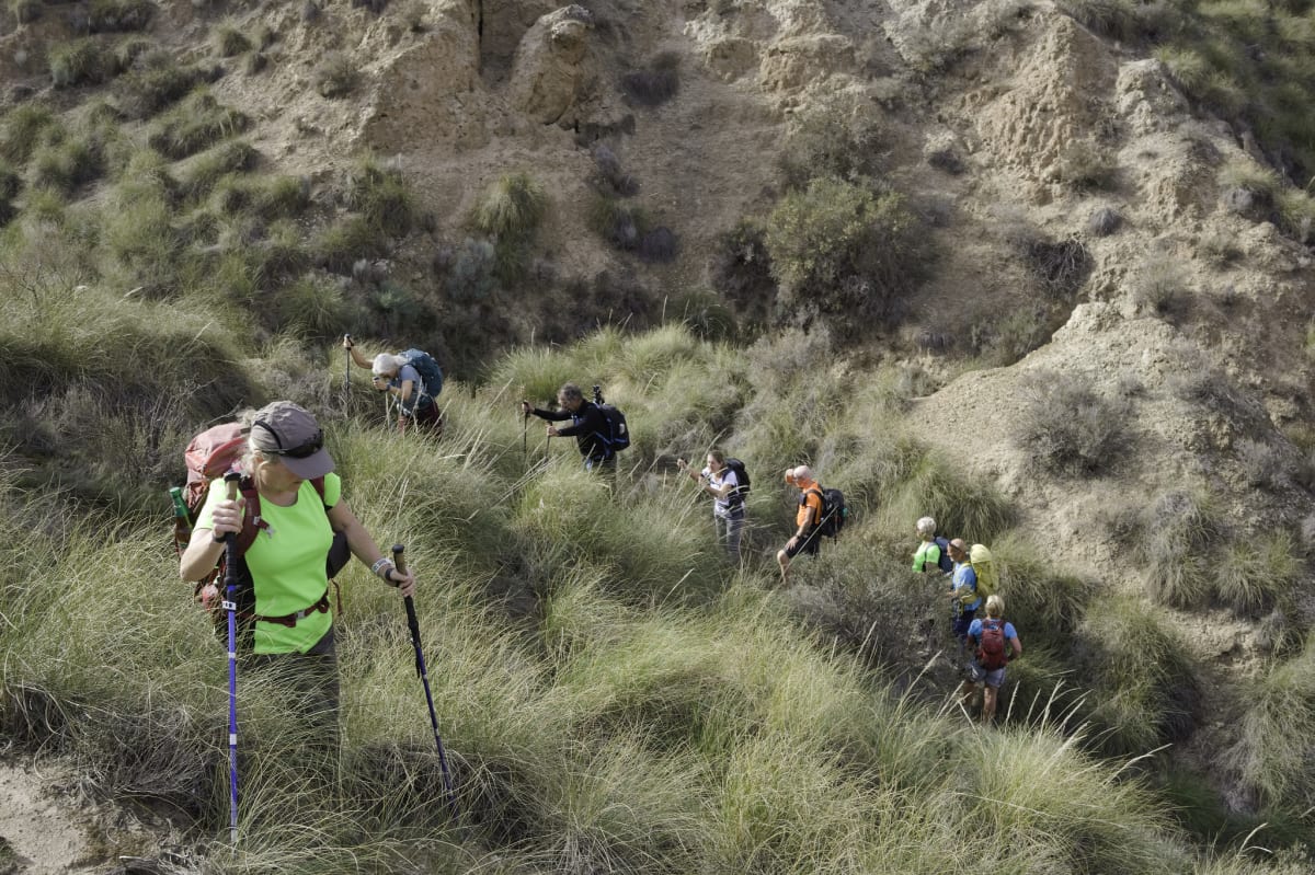 Steep ascent to the escape ramp