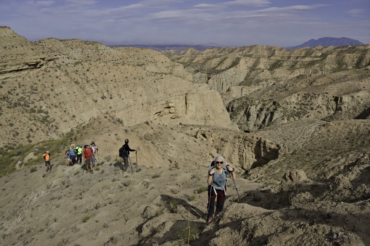 Easier terrain above the ravine
