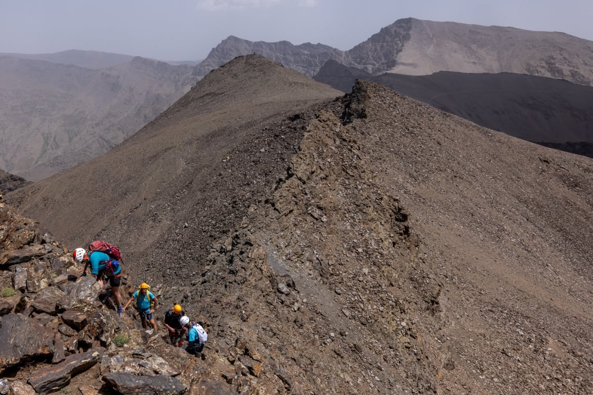 Scrambling up the easy ground of Salon