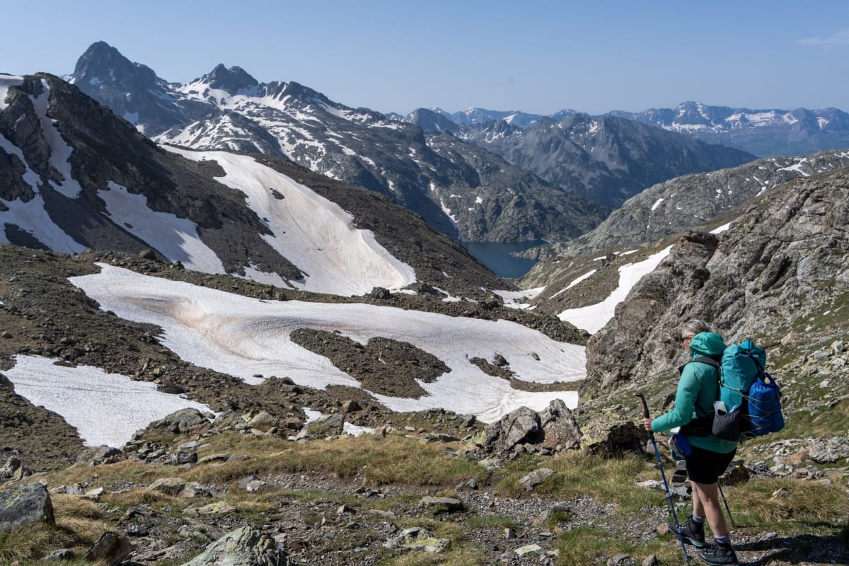 Descending from the pass