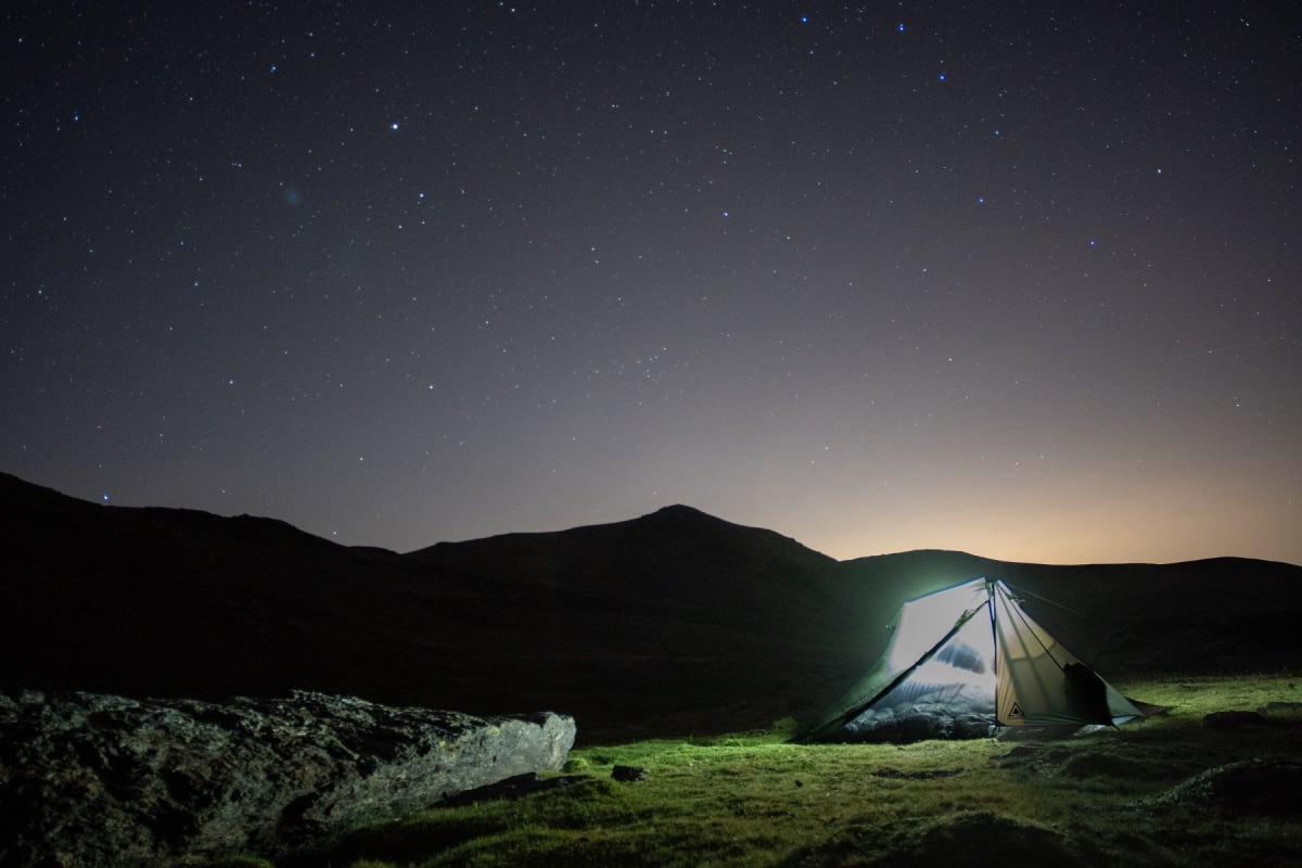 Camp by Laguna Cabrero, Sierra Nevada