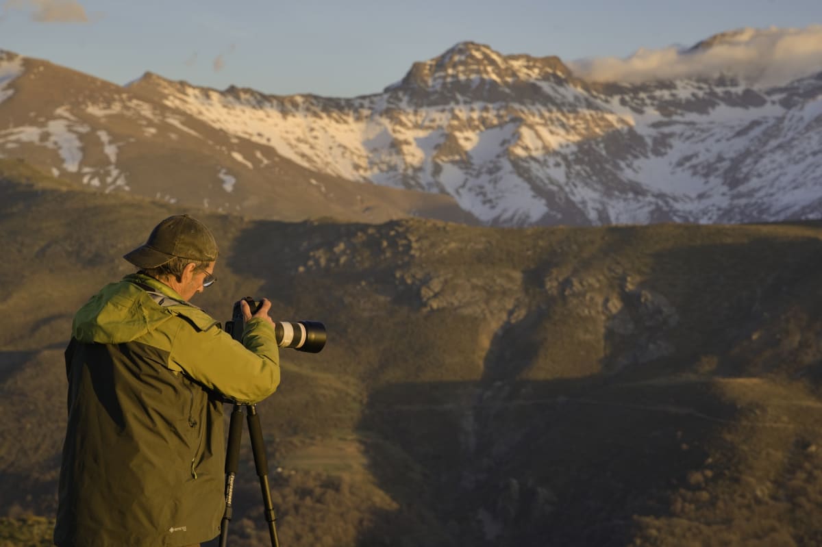 Chris and the northern faces of the Sierra Nevada