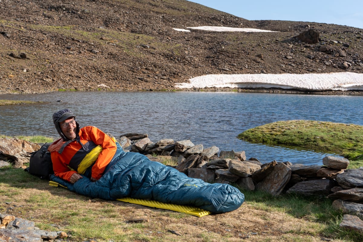 Chris bivouac by the Laguna de Lanjaron,
