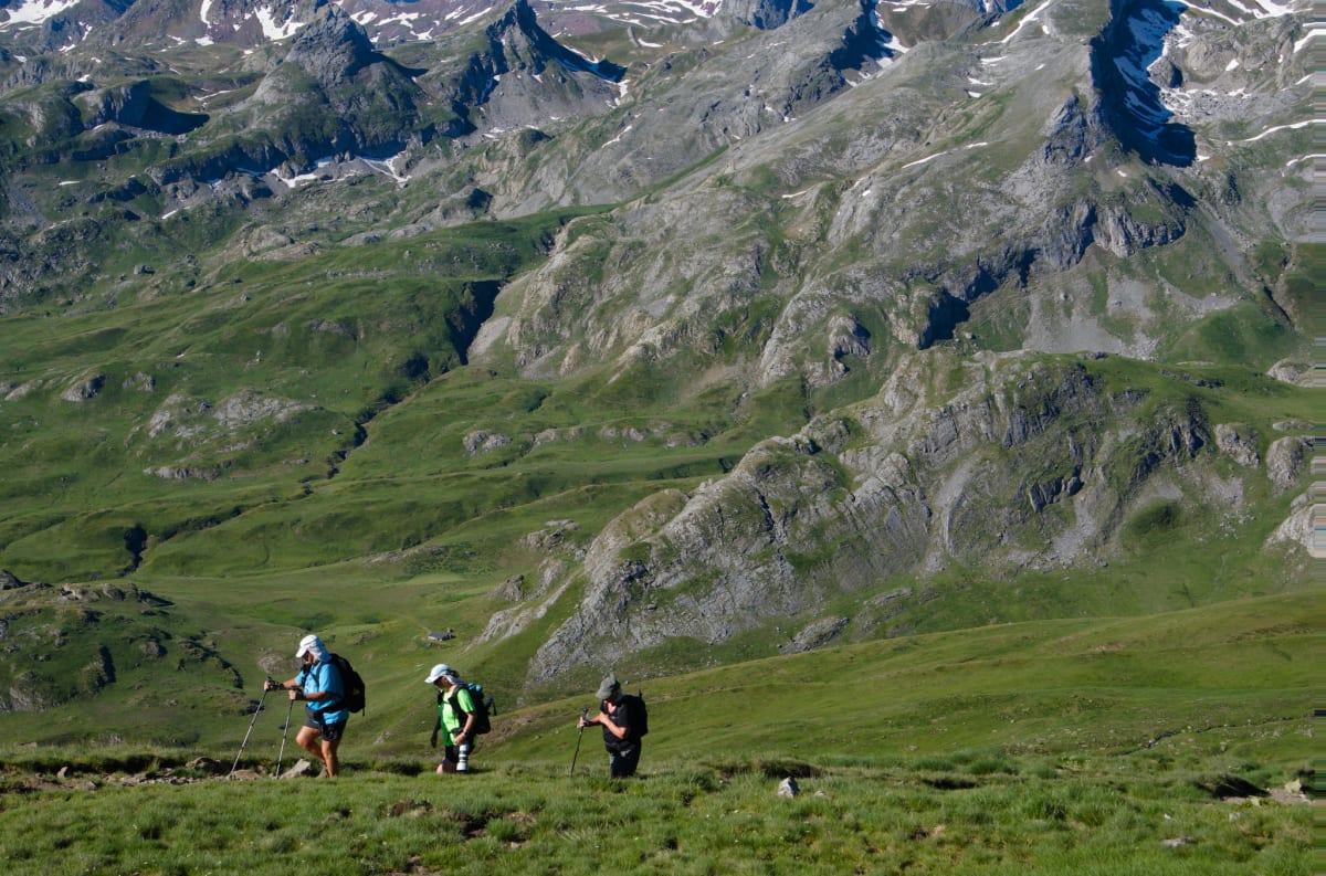 Spectacular scenery on the route to the col