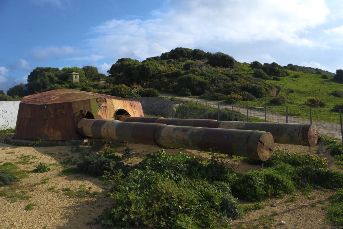 Old gun emplacements, presumably Franco’s days