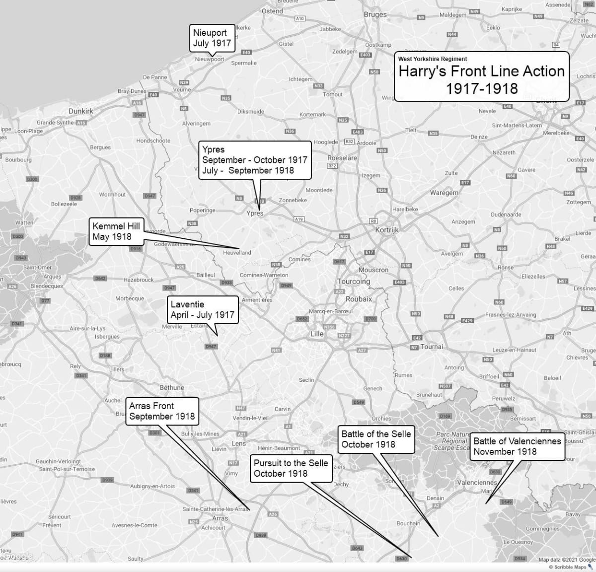 Harrys Frontline Action 1917-18