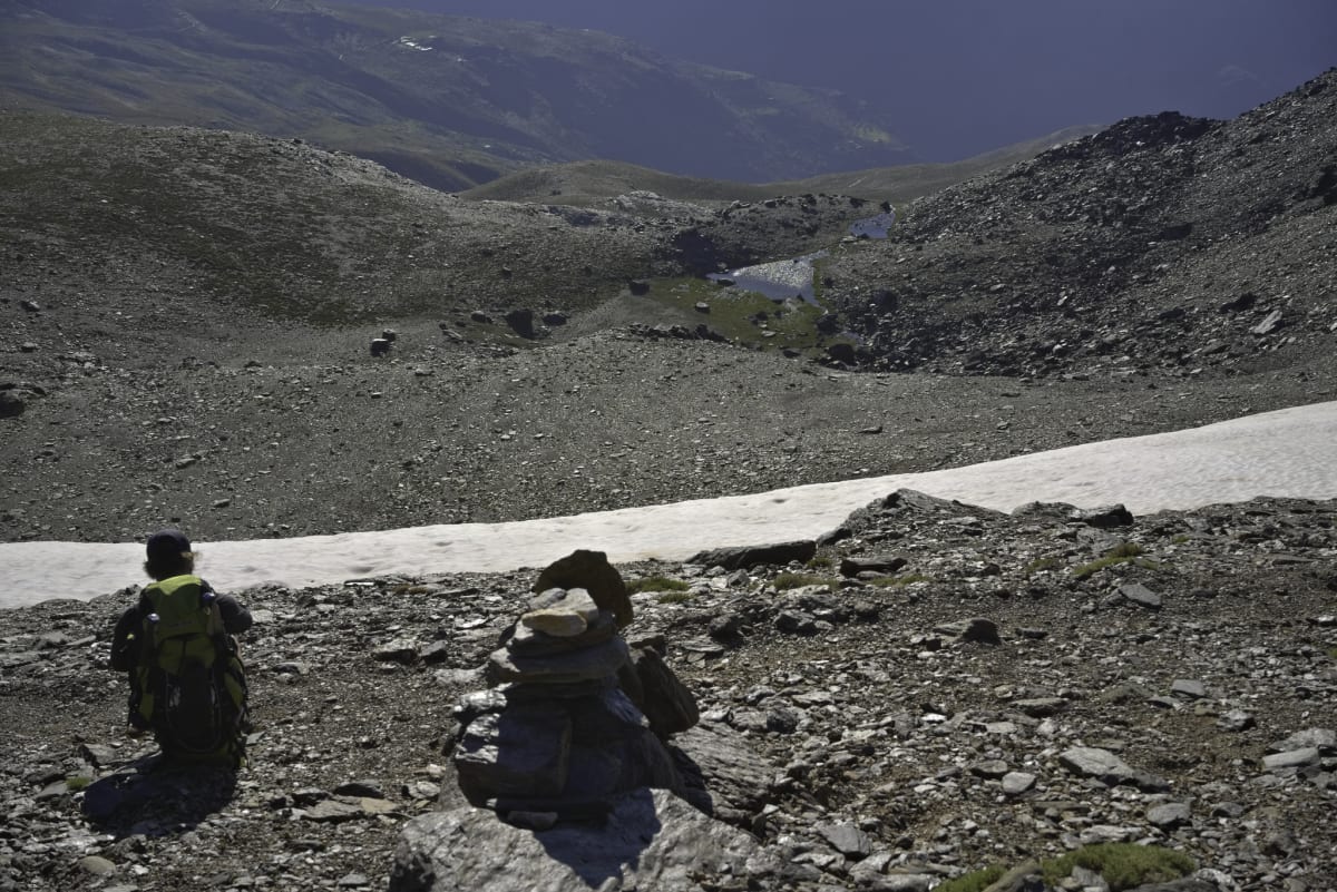 Looking down on Laguna de los Dos Dickys