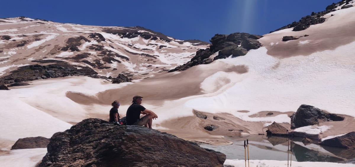 Sean and Annette at Laguna Puesta Cura